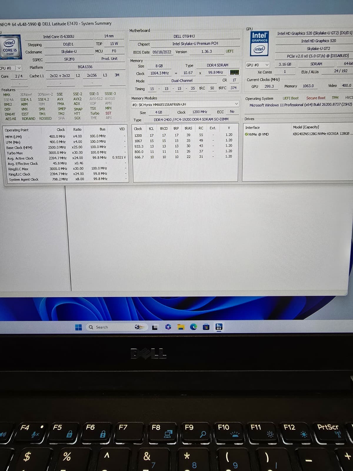 Dell Latitude E7470 | i5 6th Gen 8GB RAM 256GB NVMe SSD | FHD Backlit Win 11 Pro