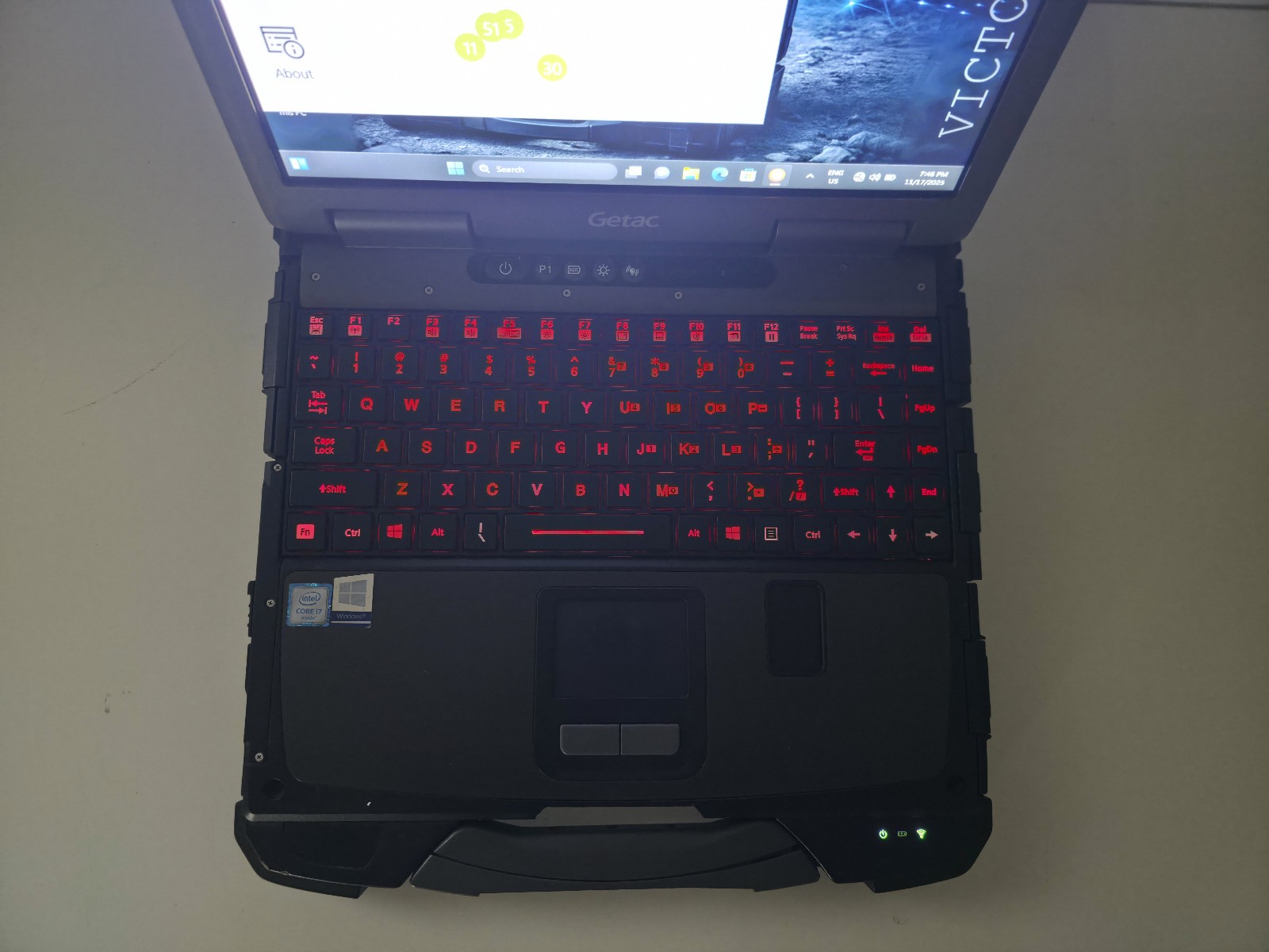 GETAC B300 G6 Laptop CORE I7 6th Gen 8GB 512GB SSD LTE Touch DVD Finger GPS