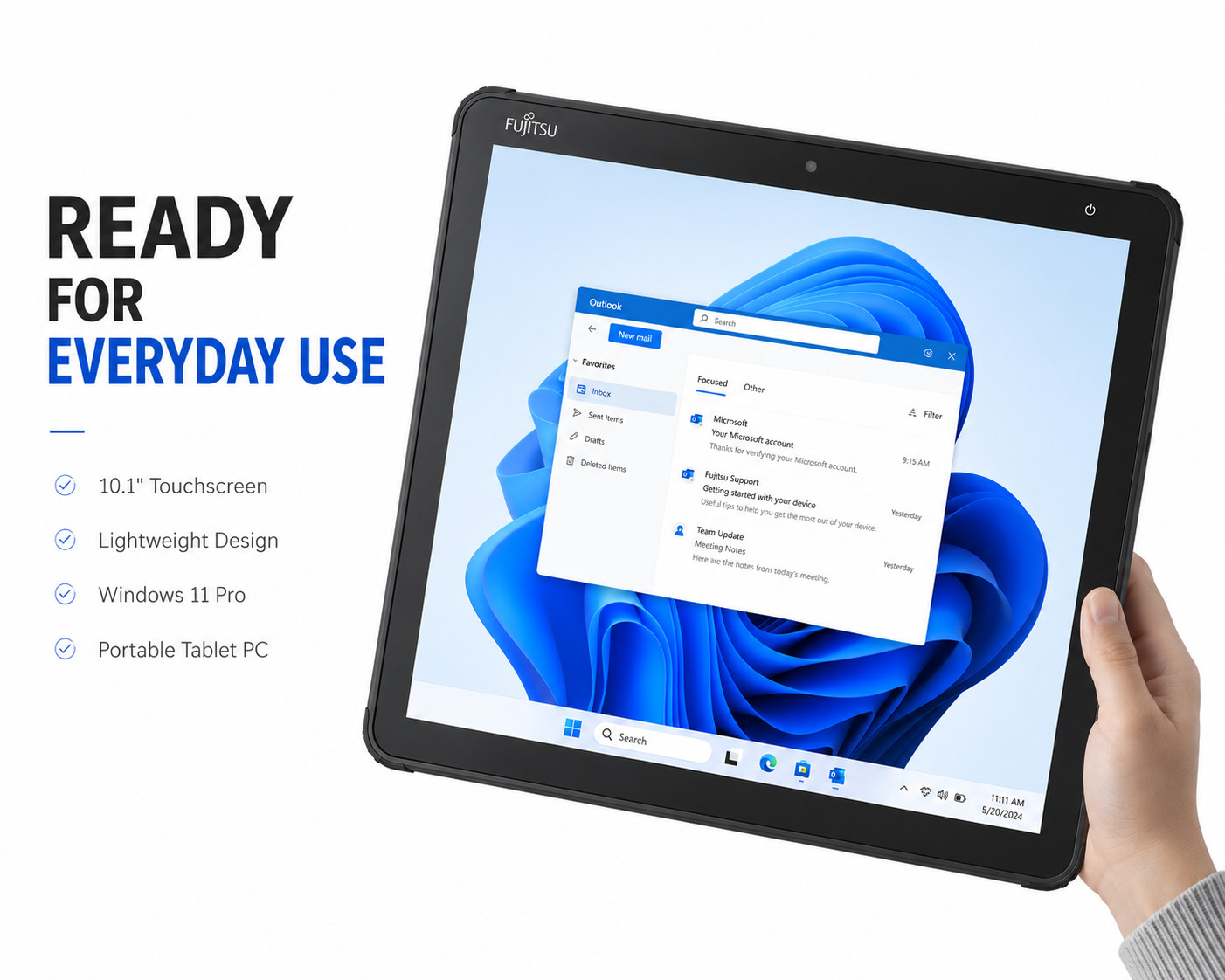 ARROWS Q5010 10.1″ Tablet PC Celeron N4020 4GB 64GB Windows 11 Pro