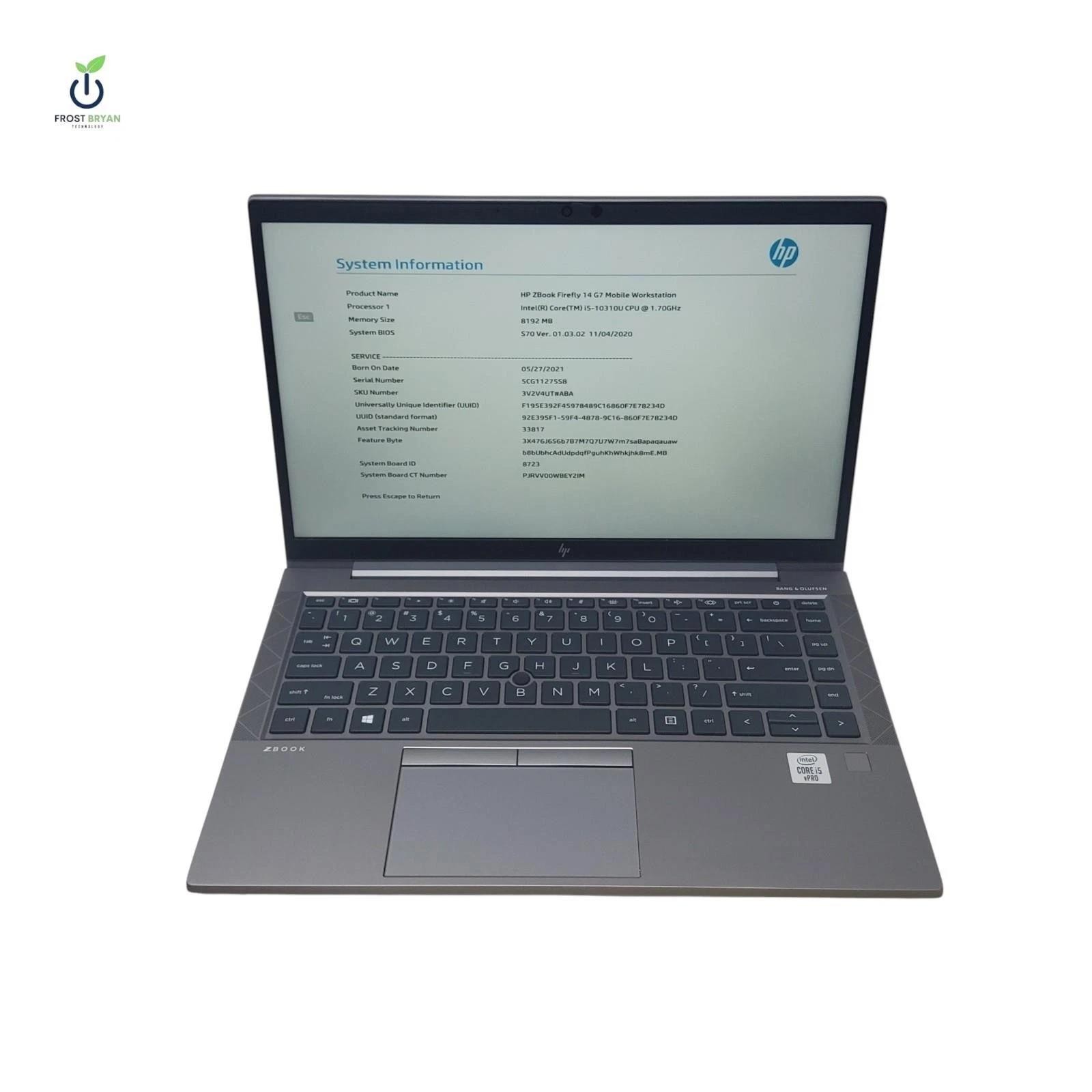 HP ZBOOK FIREFLY 14 G7 Laptop Intel i5-10310U 8/256GB No OS Grade C [READ]