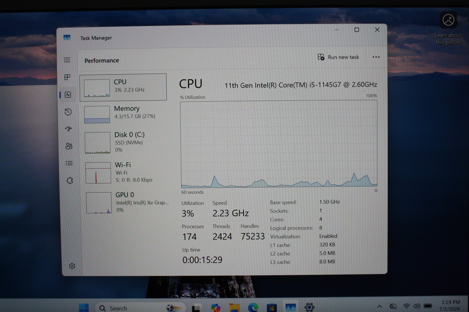 14″Dell Latitude 5420 i5-1145G7 2.60GHz RAM 16GB NVMe 512GB/Charger inc