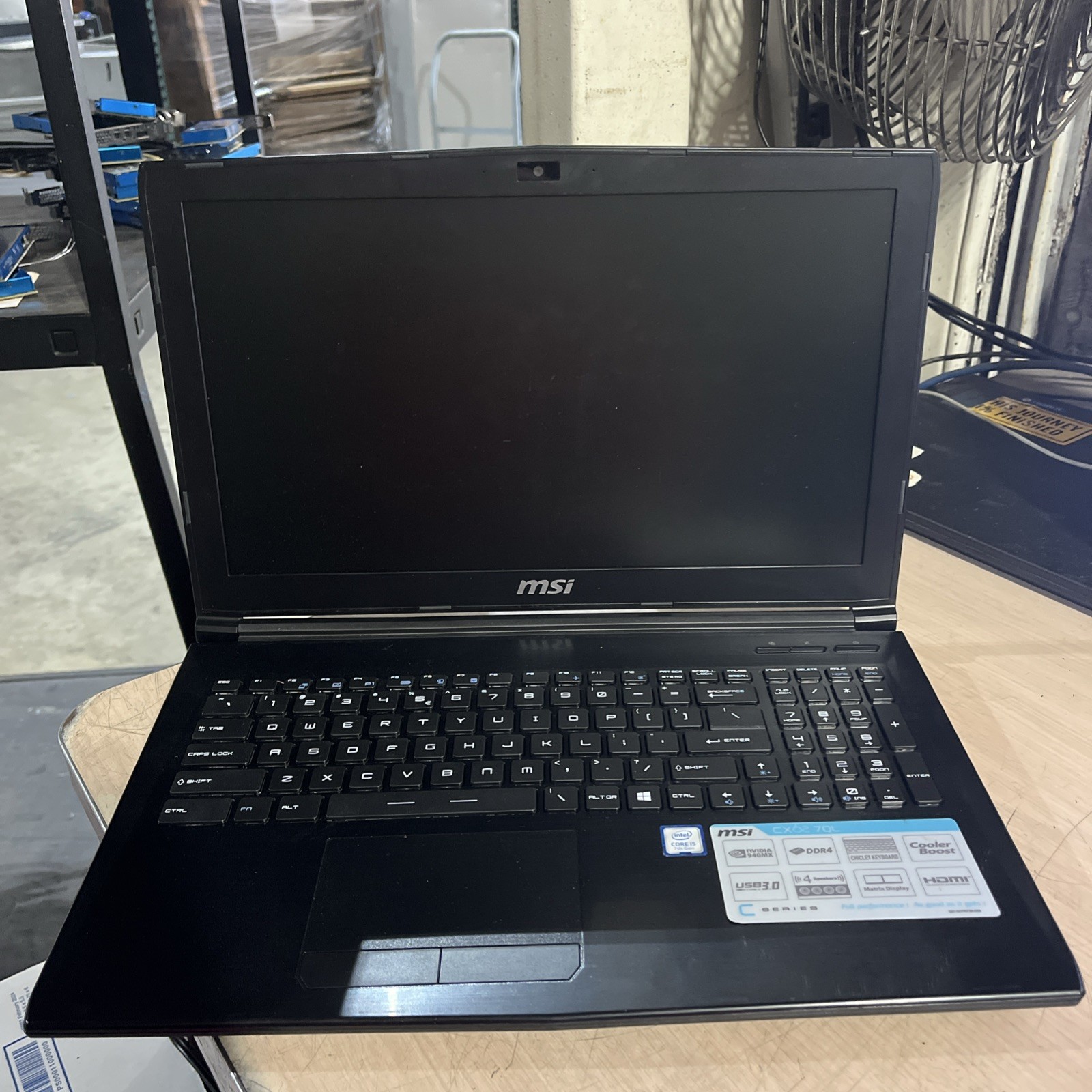 MSI CX62 7QL INTEL CORE I5 7TH GEN 8GB RAM NO HD