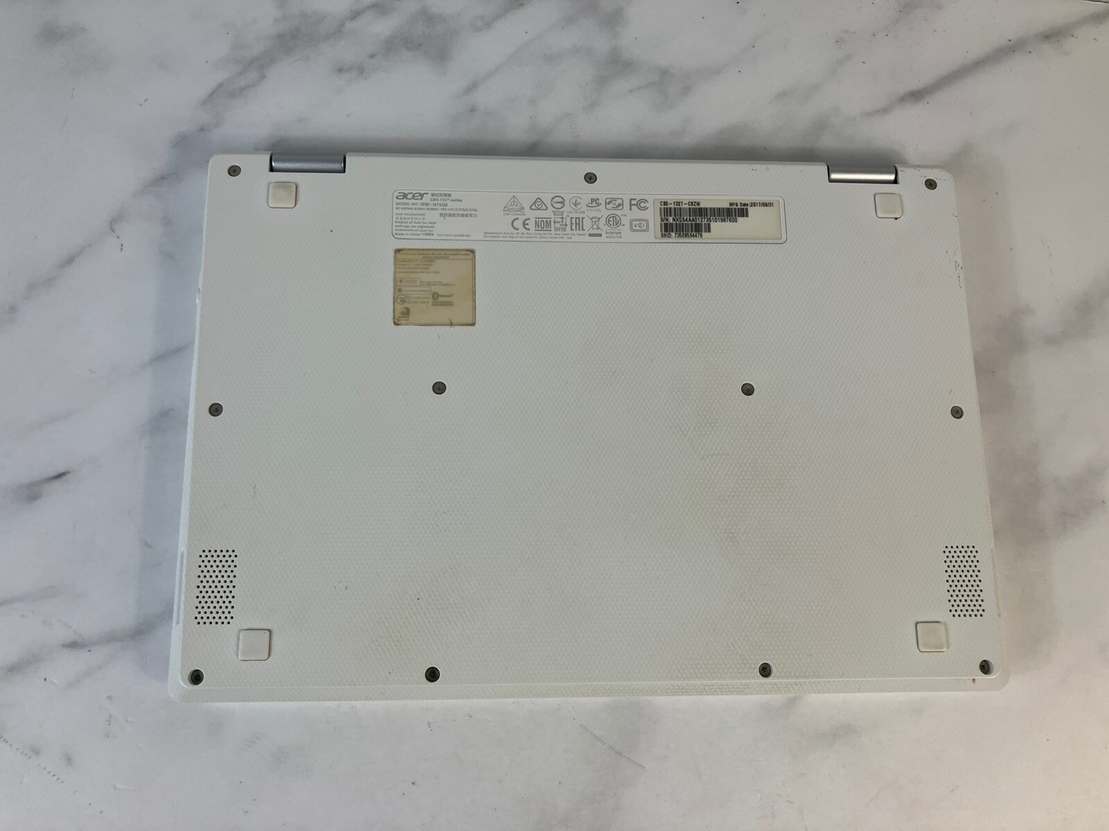 Acer Chromebook R11 CB5-132T White Laptop Model N15Q8, Missing Or Damaged OS