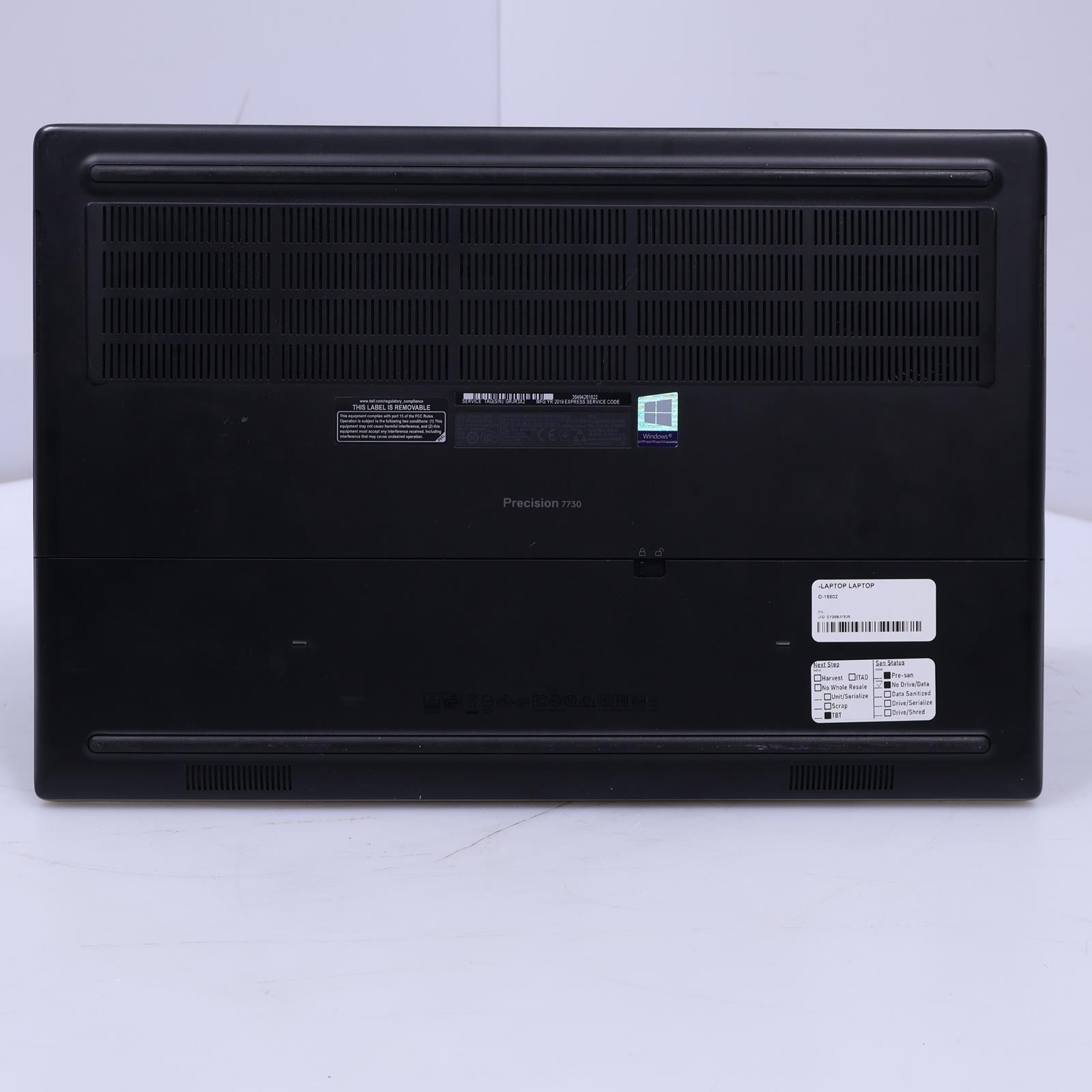 Dell Precision 7730 Intel Core i7 8th Gen 16GB RAM No Drive/OS Laptop