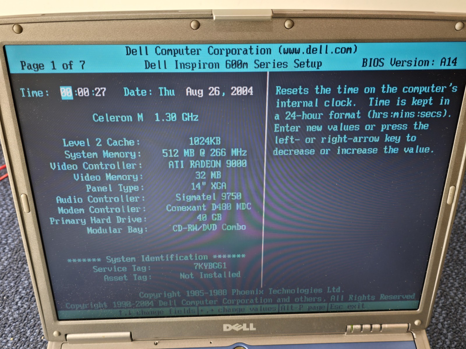 Dell Inspiron 600m Laptop Windows XP Intel M 14″ | No Pwr Cable | Read