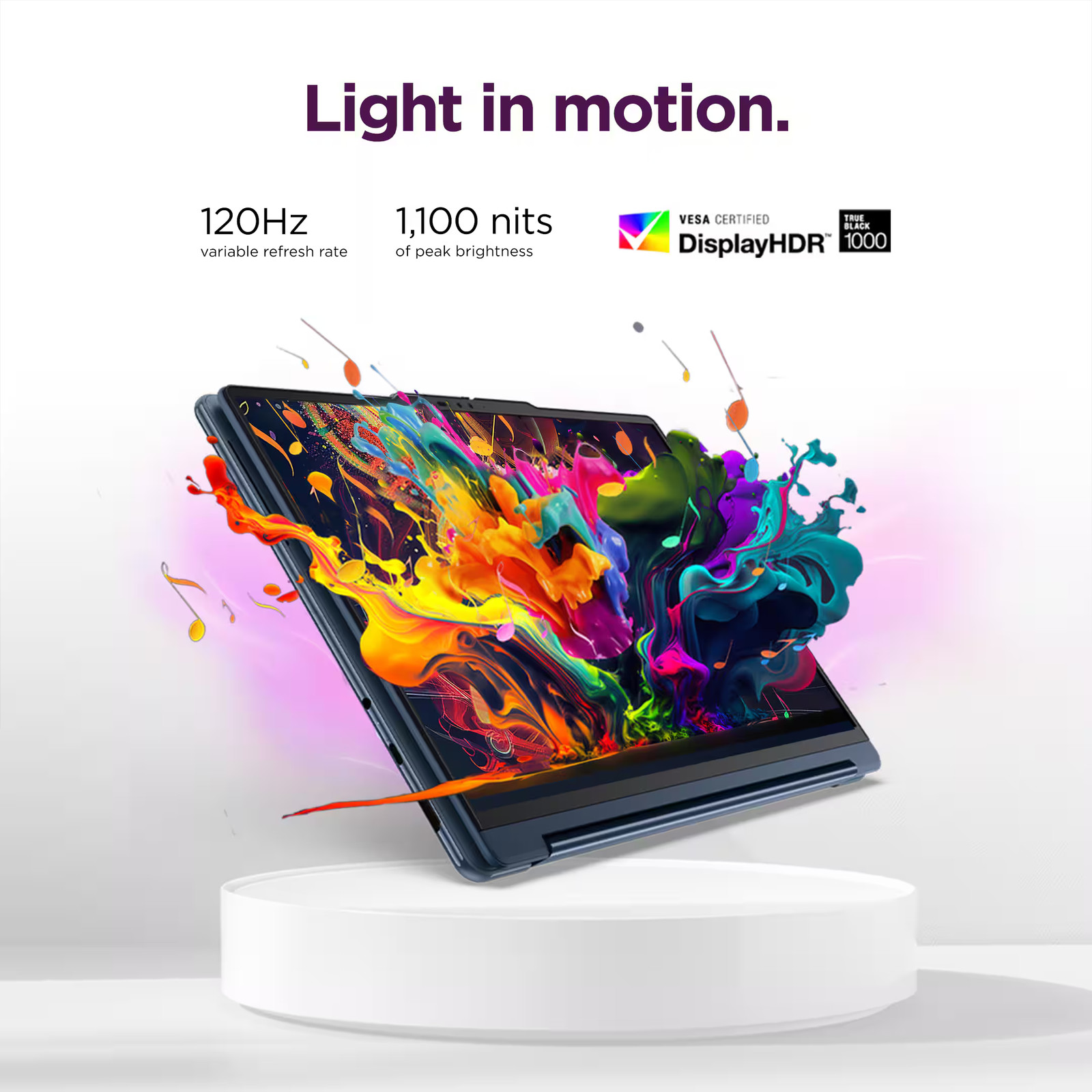 Lenovo – Yoga 9i 2-in-1 Aura Edition 14″ 3K OLED Touchscreen Laptop – Core Ul…