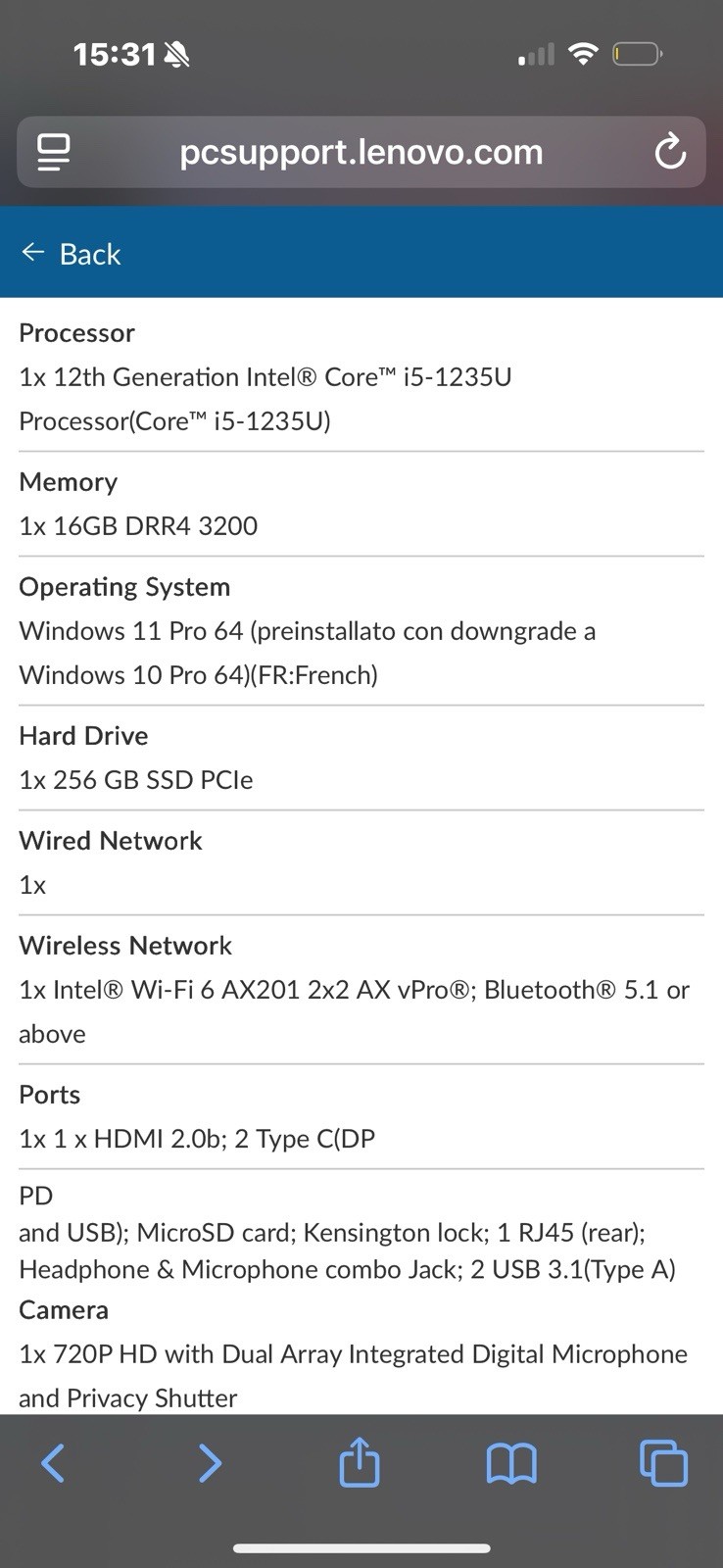 Lenovo THINKPAD L15 GEN 3 15.6″ i5-1235U 16GB RAM 256 SSD (2028 Warranty!) NEW