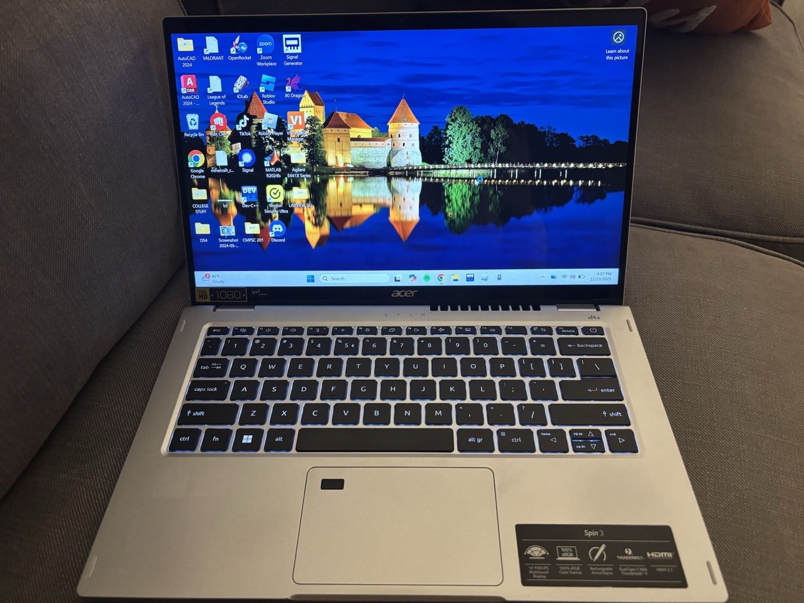 Acer Spin 3 Series SP314-54N 14″ i5-1035G1 1.0GHz 8GB RAM 512GB SSD W11H 2-IN-1