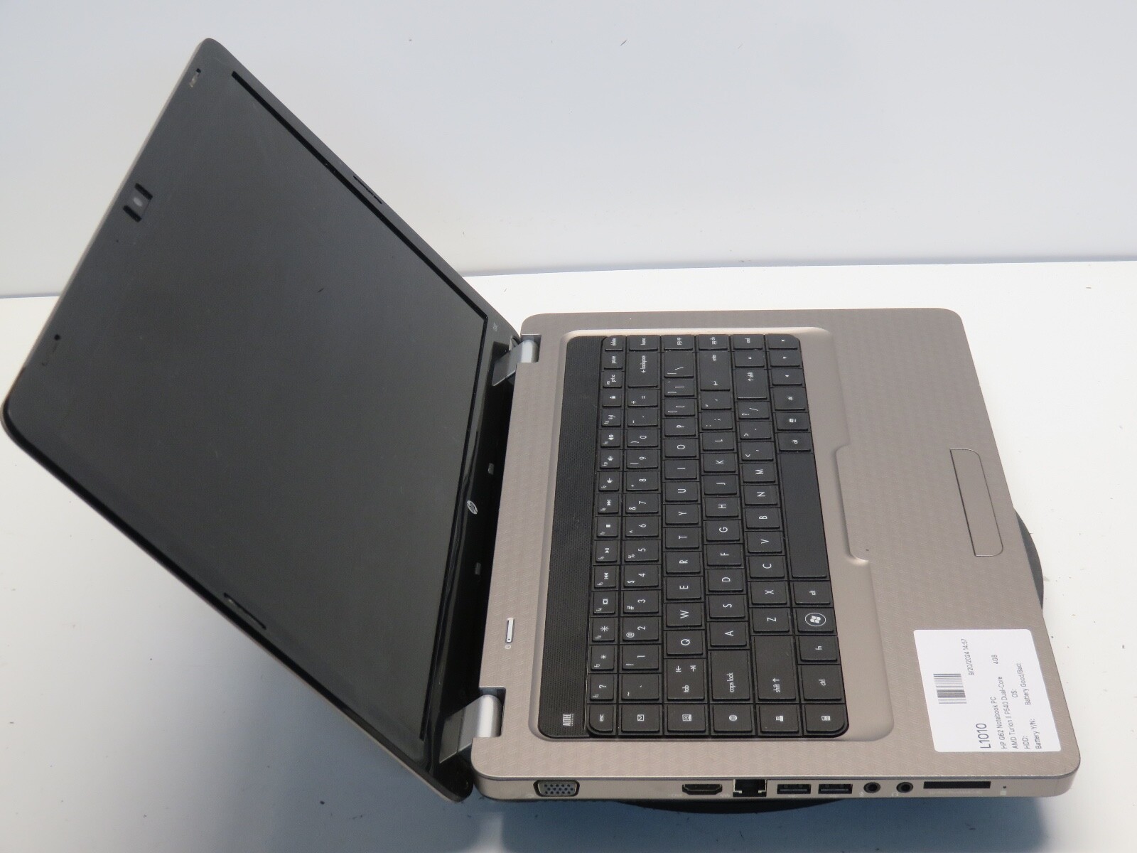 HP G62-435dx AMD Turion II P540 Dual-Core Processor 2.4 GHz 4GB NO HDD No Batt