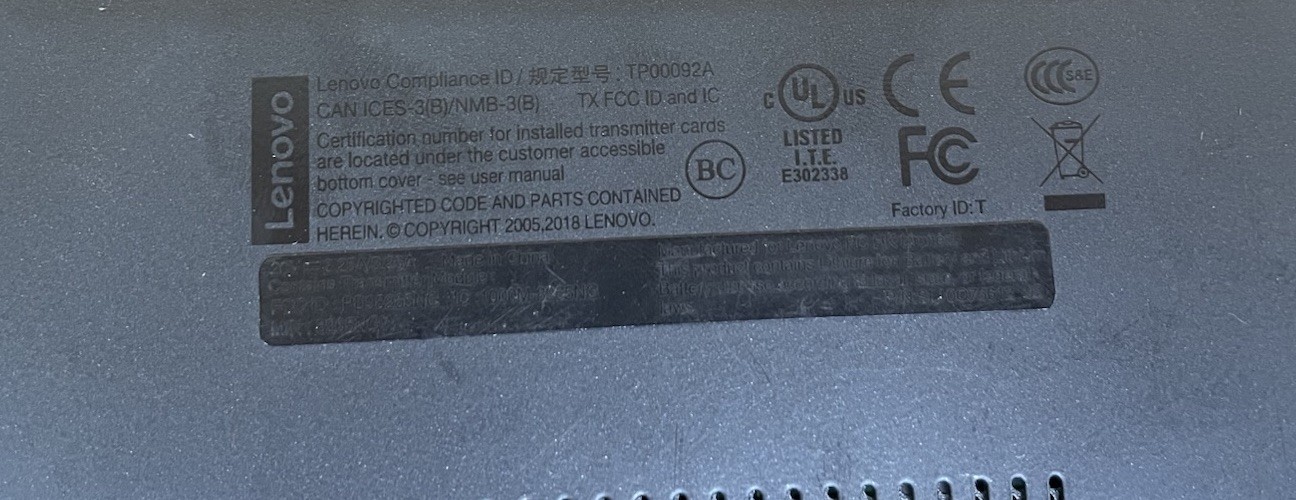 LENOVO ThinkPad T480s 14 in, Core i7-8650U, NO RAM, NO SSD | READ DESCRIPTION