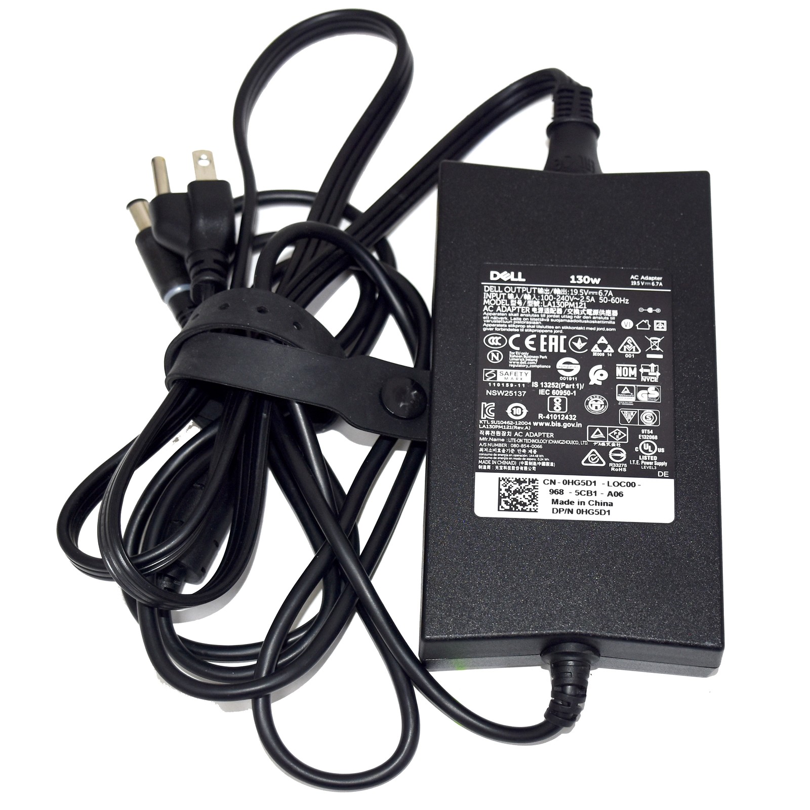 Dell Latitude 15 E6510 130W AC Adapter Charger DA130PE1-00 19.5V 6.67A VJCH5