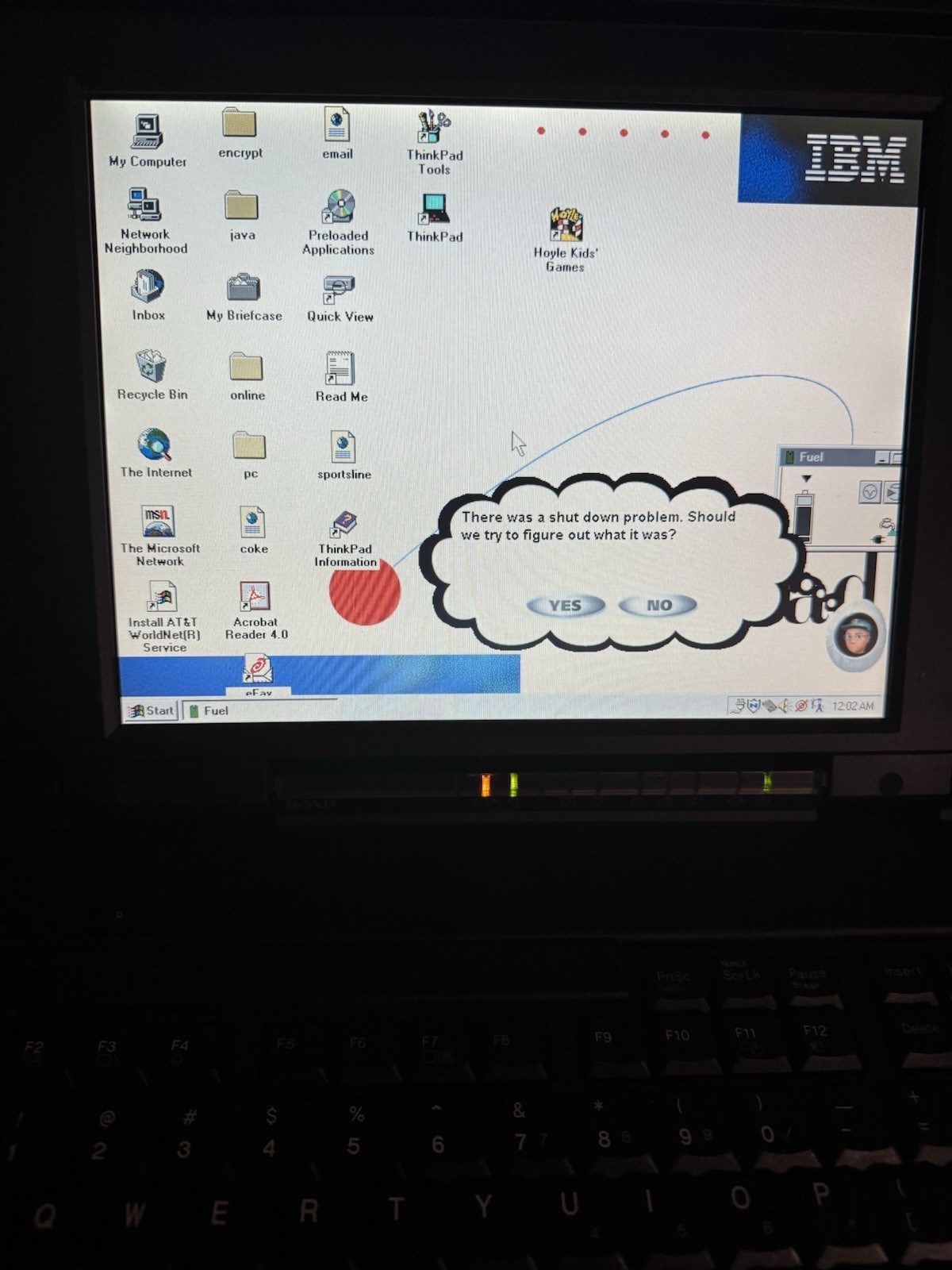 Rare Vintage IBM ThinkPad 365X Pentium  LAPTOP WINDOWS 95