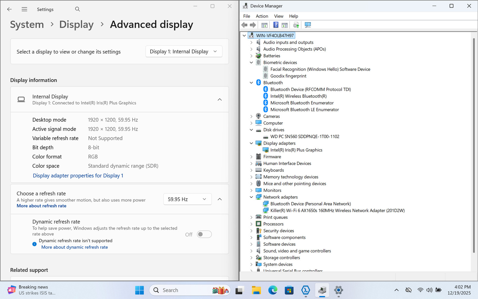 Dell XPS 13 9300 13″ FHD+ I7-1065G7 1TB 8GB W11 Backlit FP Reader IRCam