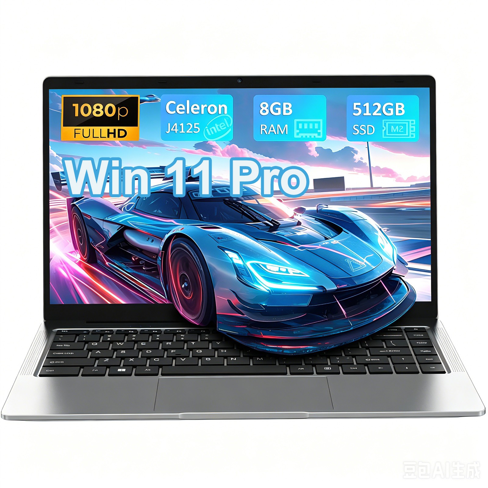Portable 14.1″ Laptop Student Notebook Win 11 Pro J4125 – 8GB RAM – 512GB SSD