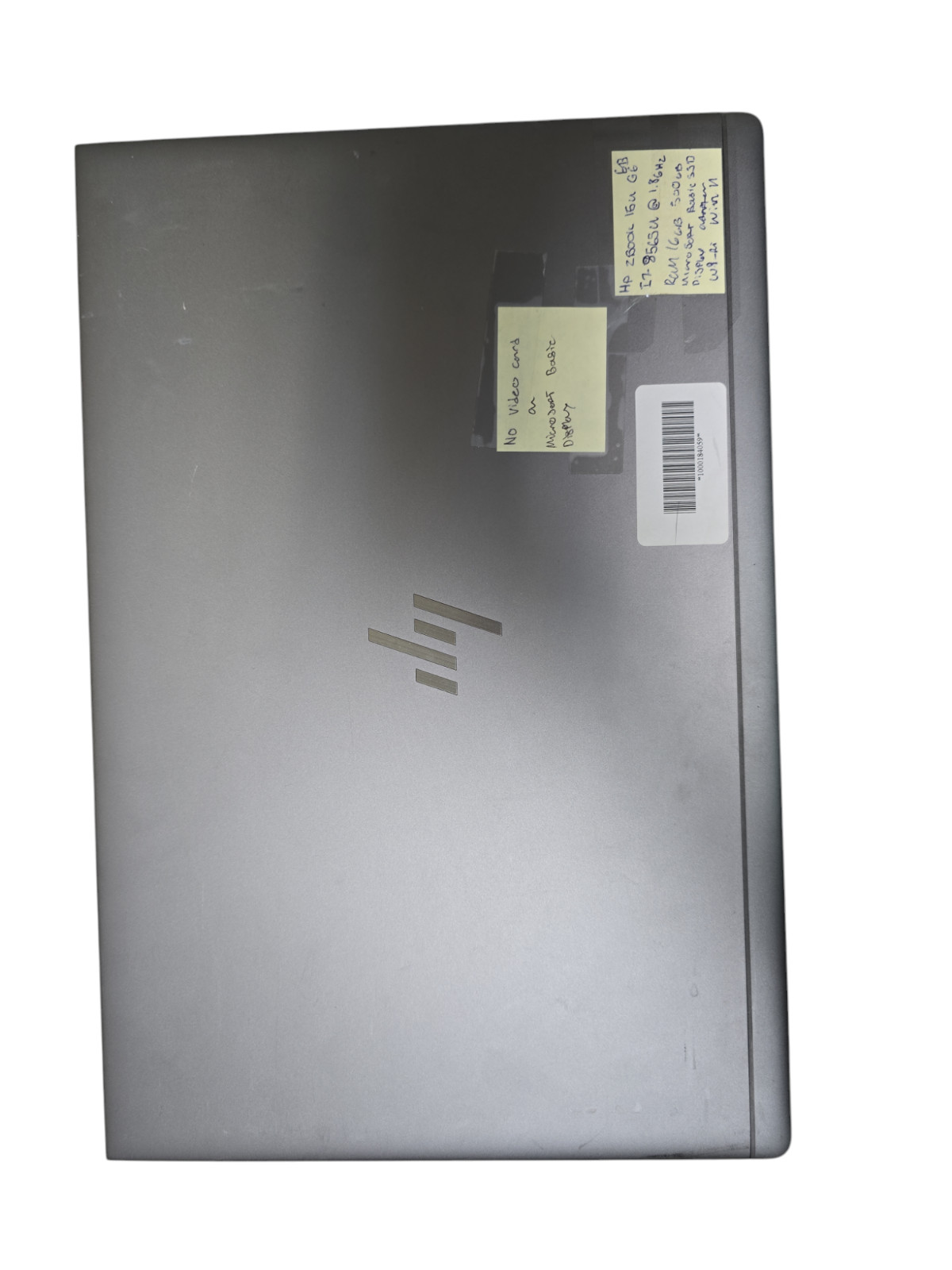 HP ZBook 15U G6 i7-8565U@1.8GHz 16GB Ram 500GB SSD Wi-Fi Win 11 Tested