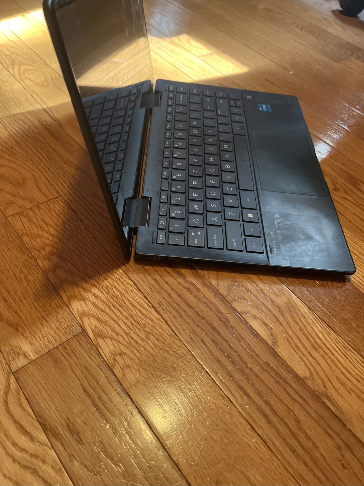 HP Pavilion x360 Intel Core i3 Laptop; Two USB, USB-C, HDMI, charge cable, case.