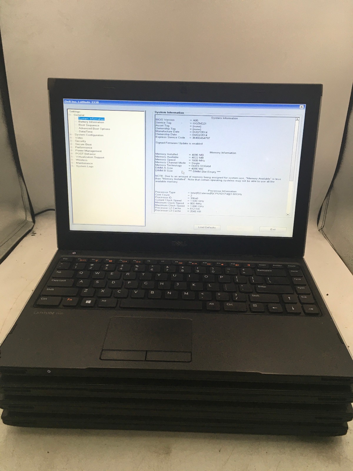 DELL LATITUDE 3330 – FOR PARTS/REPAIR – LOT OF 4 – INTEL CELERON -NO RAM-READ-BB