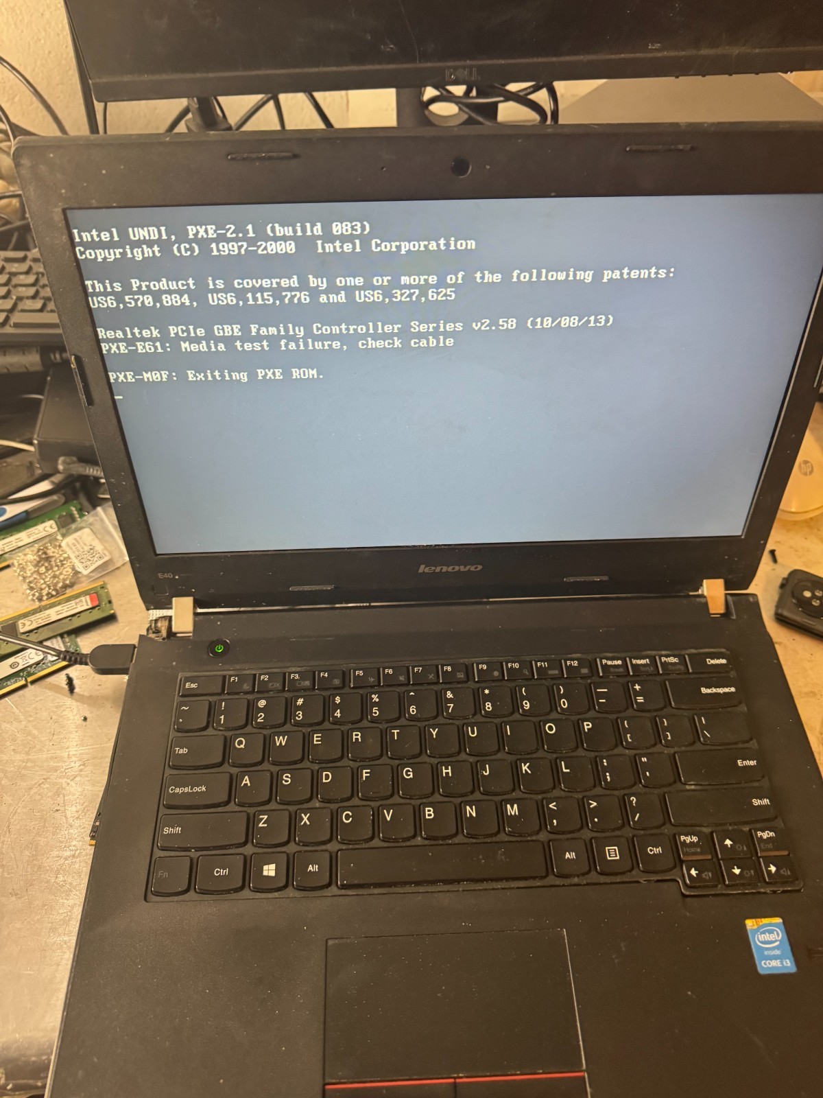 Lenovo ThinkPad E40 i3 4th Gen Boots Missing Bottom Cover Keyboard Issue Parts