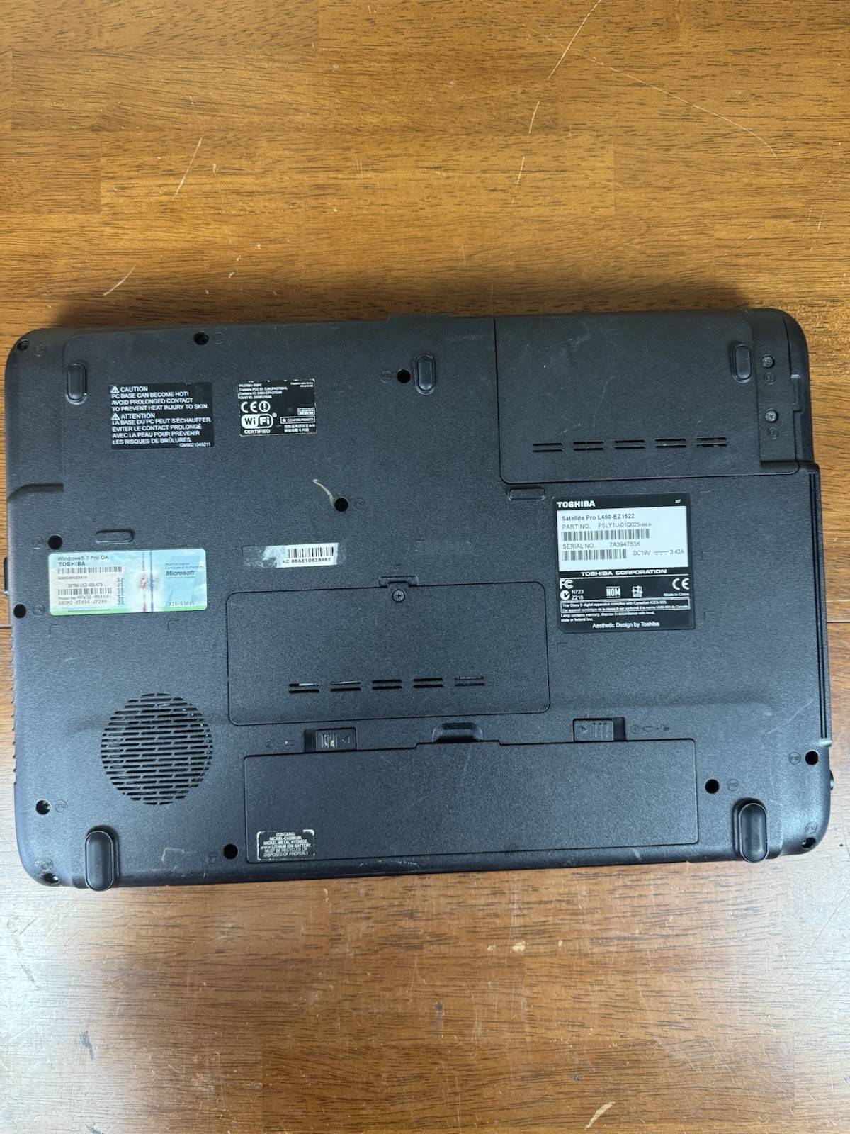 Toshiba Satellite Pro Laptop Intel Core 2 Duo Windows 7 Powers On Untested