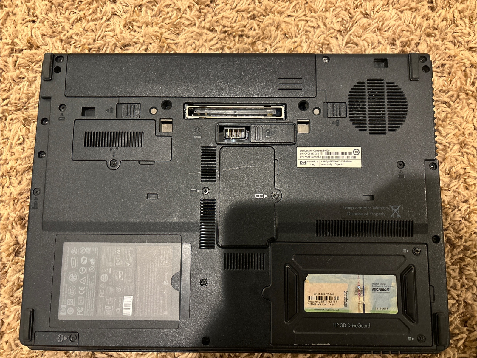 HP Compaq 6910p – 14″ Laptop UNTESTED FOR PARTS