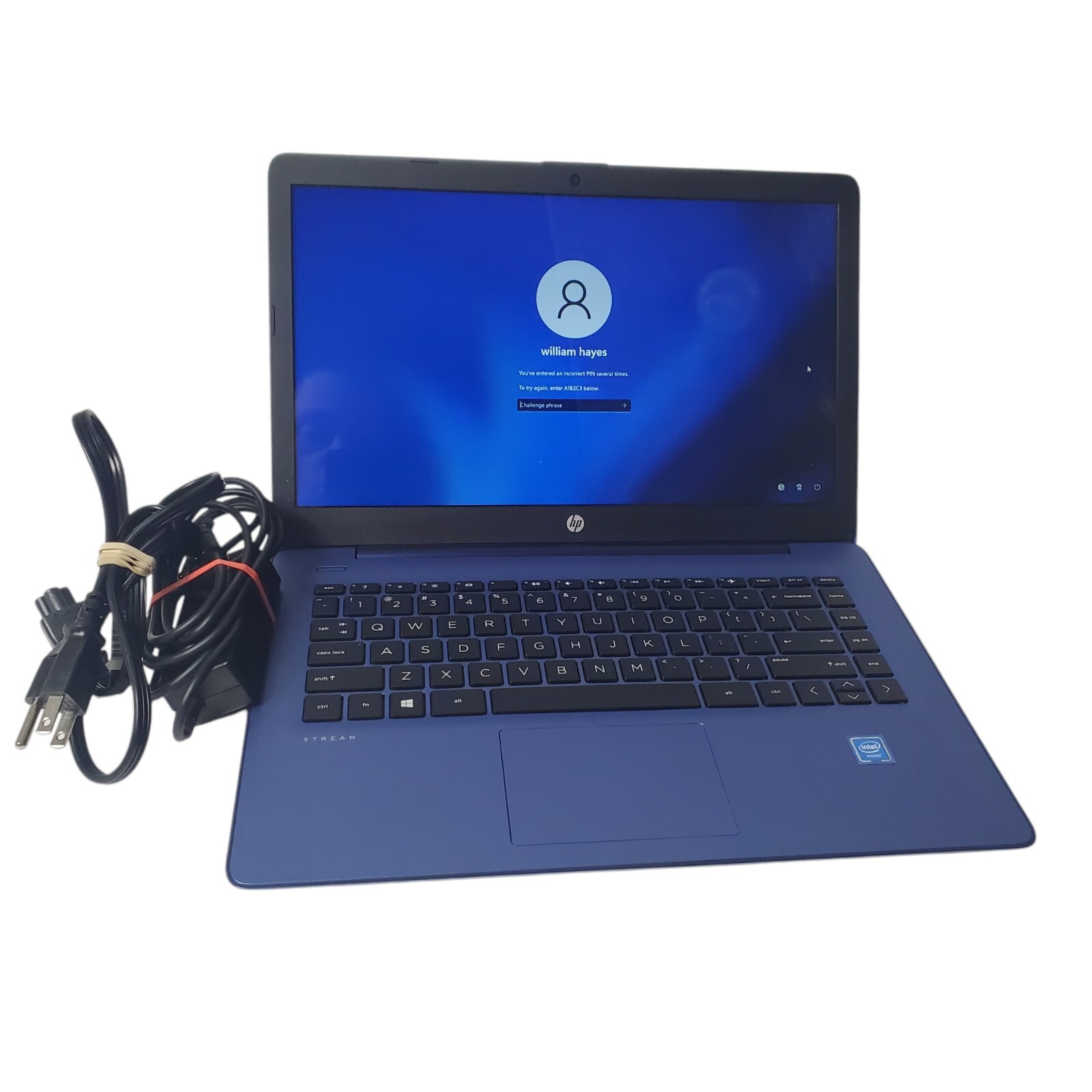 HP Stream 14-CB171wm HDMI Blue 14″ Display Built-in Webcam LOCKED / READ