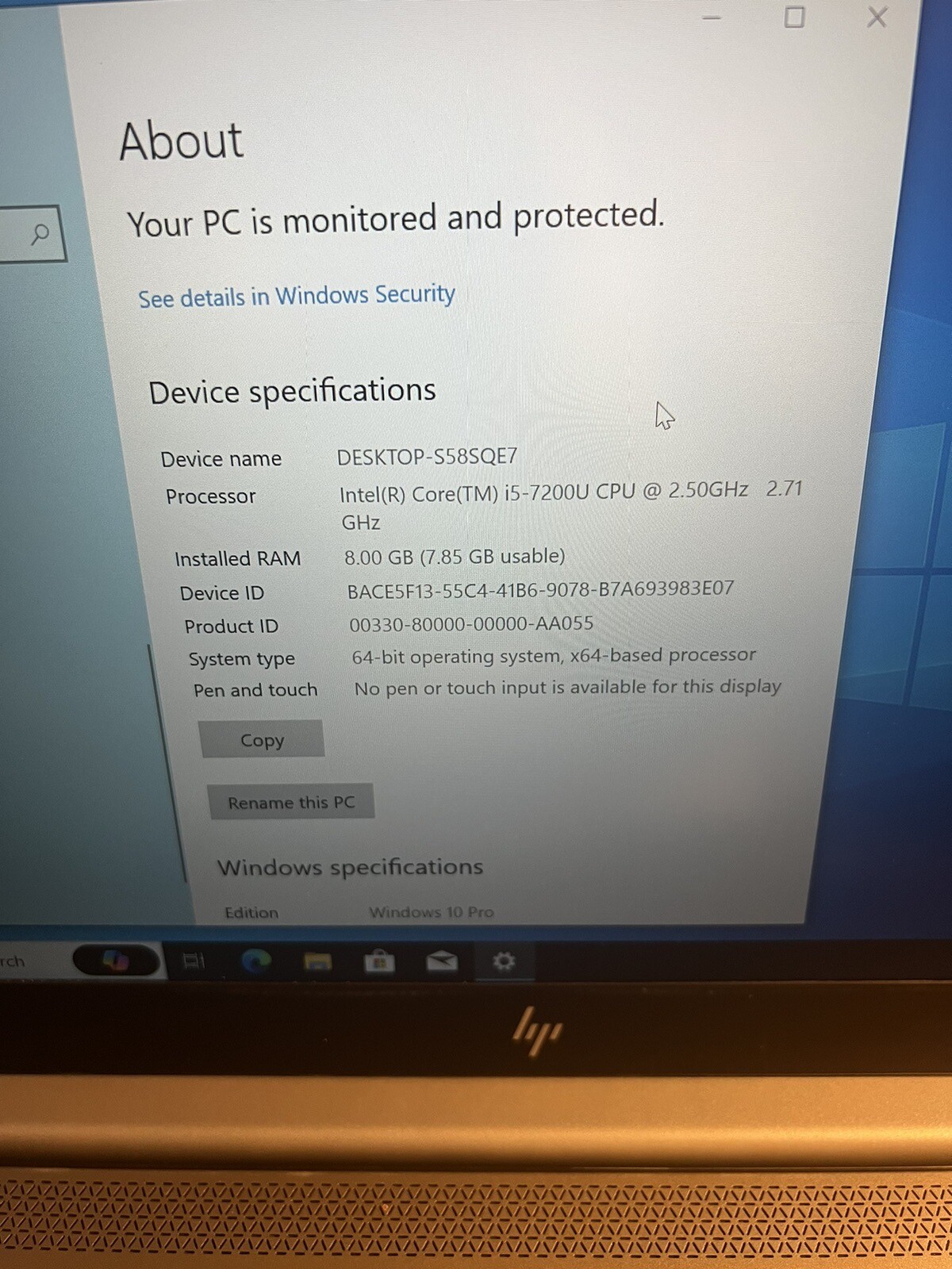 HP Zbook 14U G5 14″ Laptop i5-2.7GHz 7200U 8GB Ram 256GB SSD Windows 10 Pro