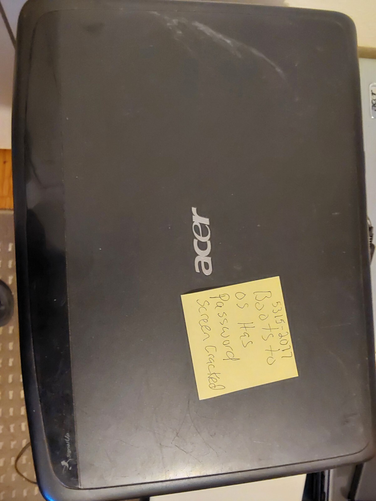 Vintage Acer Aspire 5315-2077 Laptop Intel Celeron 540 2GB