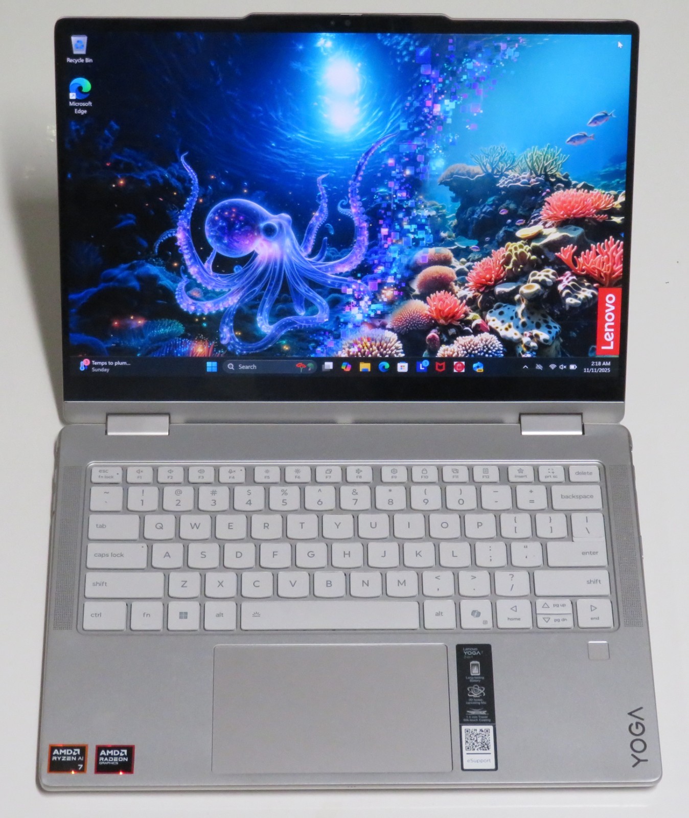 Lenovo Yoga 7 2-in-1 14″ 2K OLED Touch AMD Ryzen AI 7 350 16GB 1TB Copilot+ PC