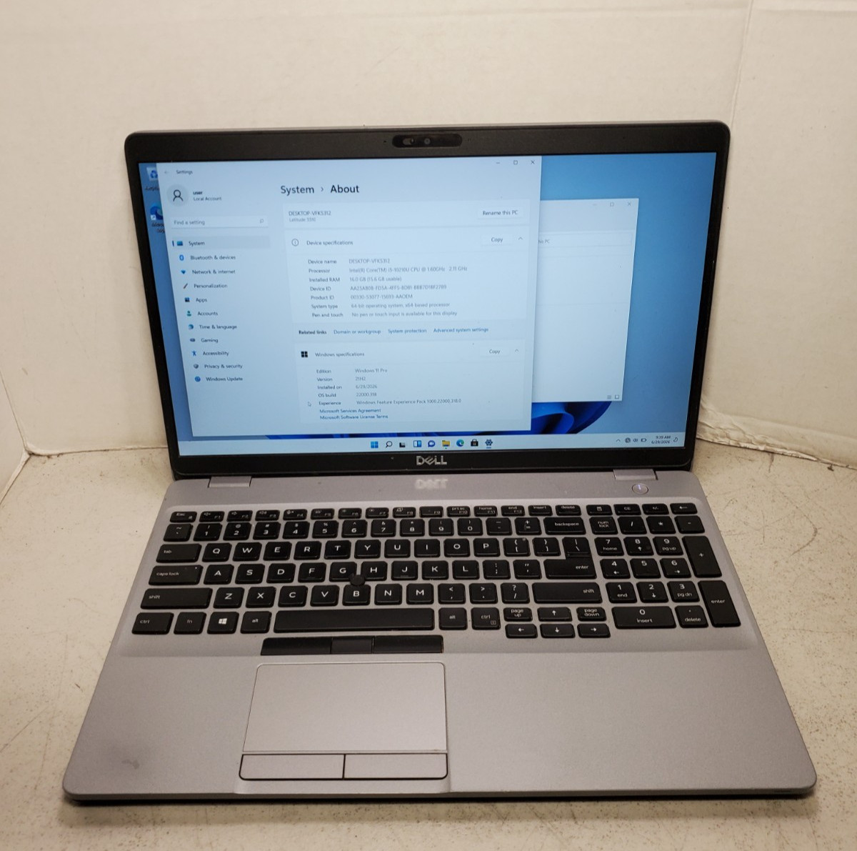 Dell Latitude 5510 15.6″ Laptop i5-10210U 16GB 256GB SSD Win11 #69