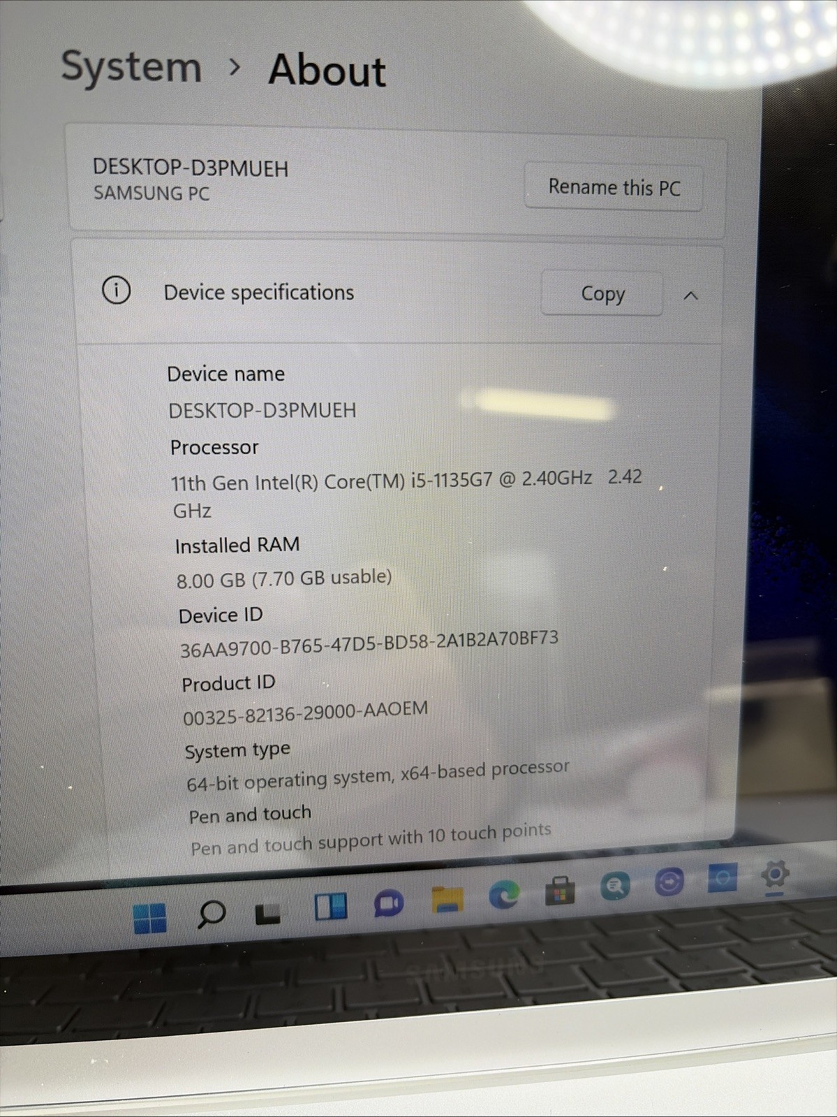 Samsung Galaxy Book Flex2 Alpha NP730QDA 13.3″ i5-1135G7 2.4GHz 8GB RAM 256GB