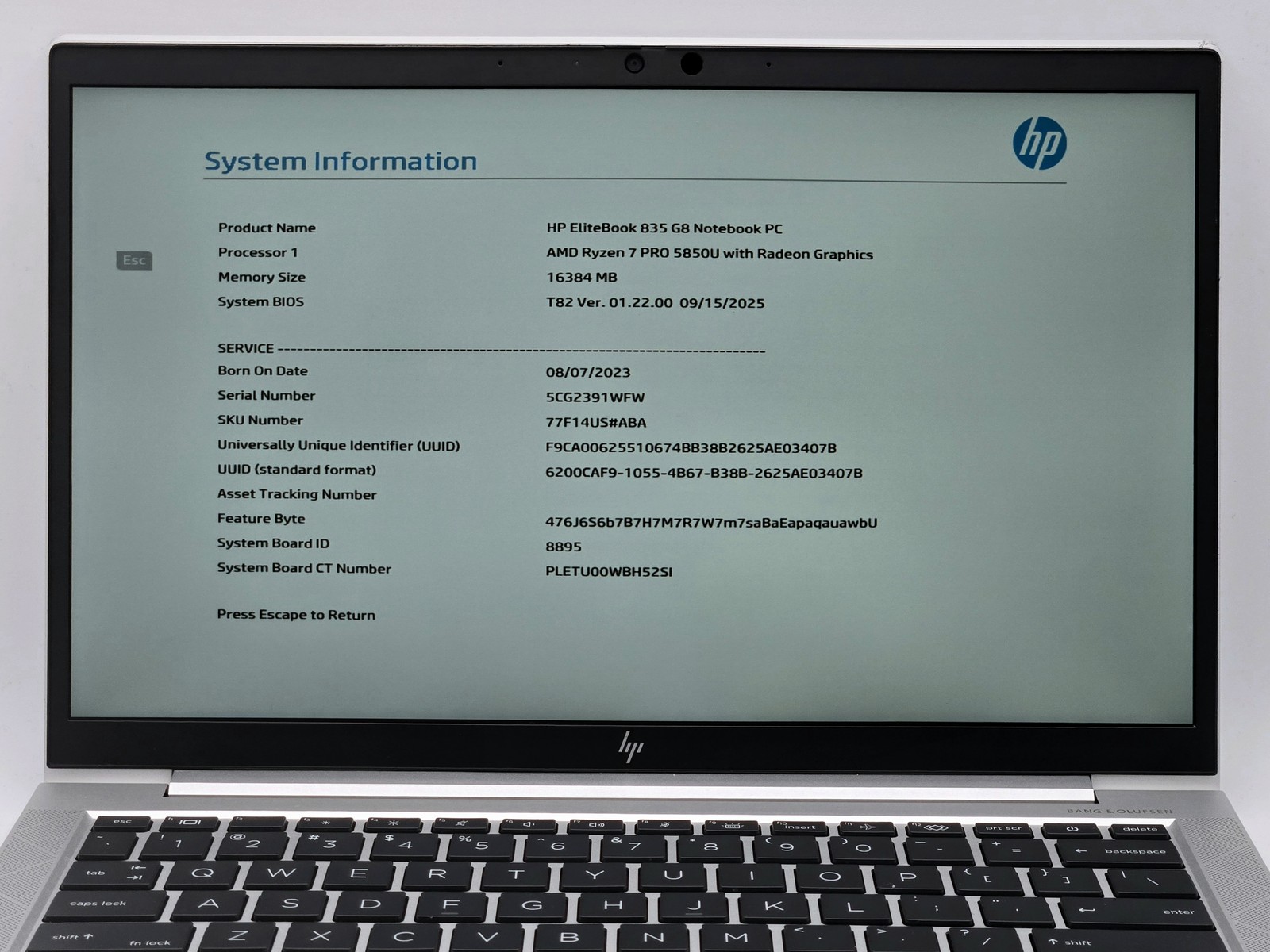 HP EliteBook 835 G8 13″ FHD Touch RYZEN 7 PRO 5850U 512GB 16GB W11P Backlit