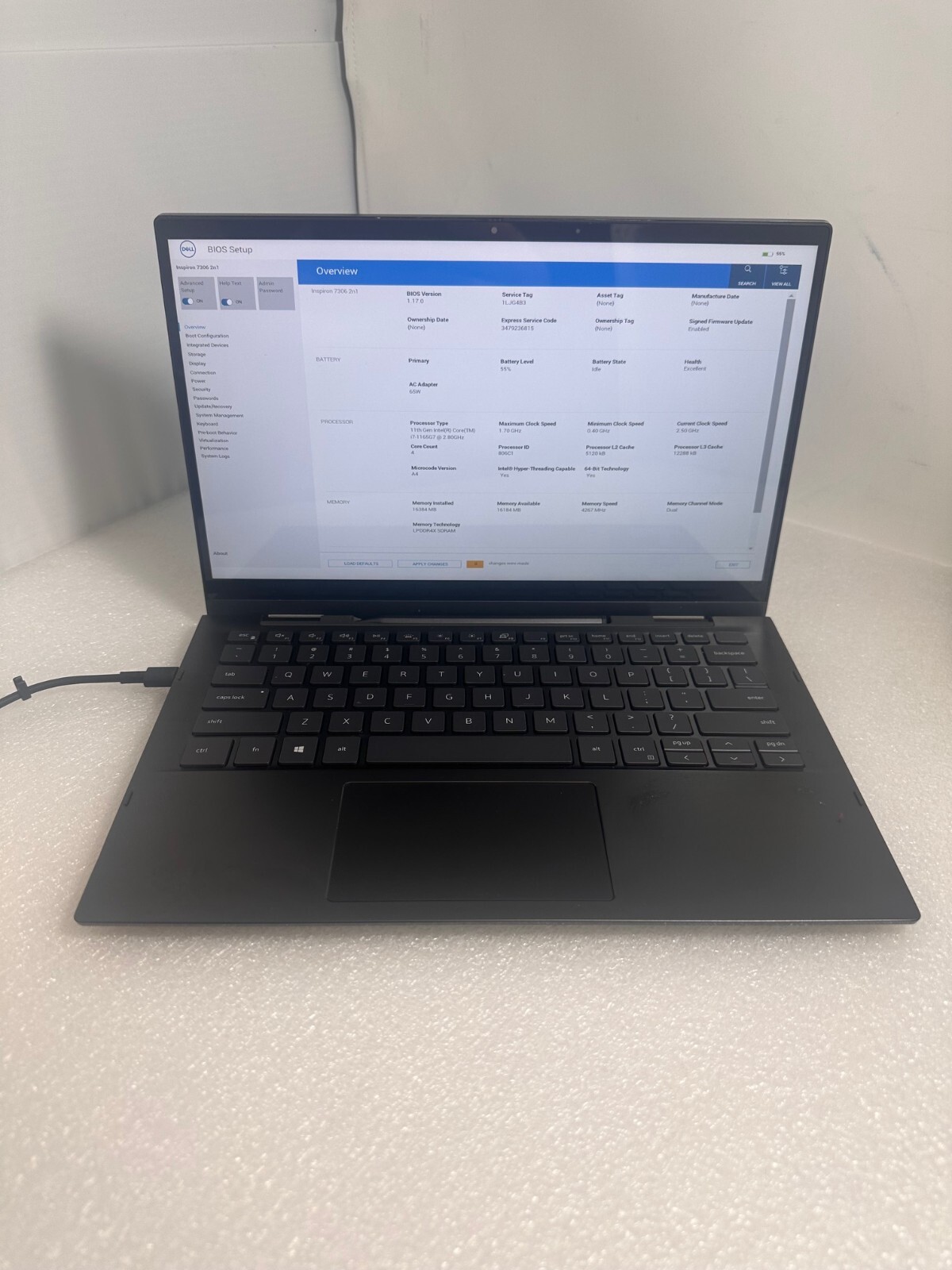 Dell Inspiron 7306 2 in 1 Intel i7-1165G7 16gb RAM 512GB SSD