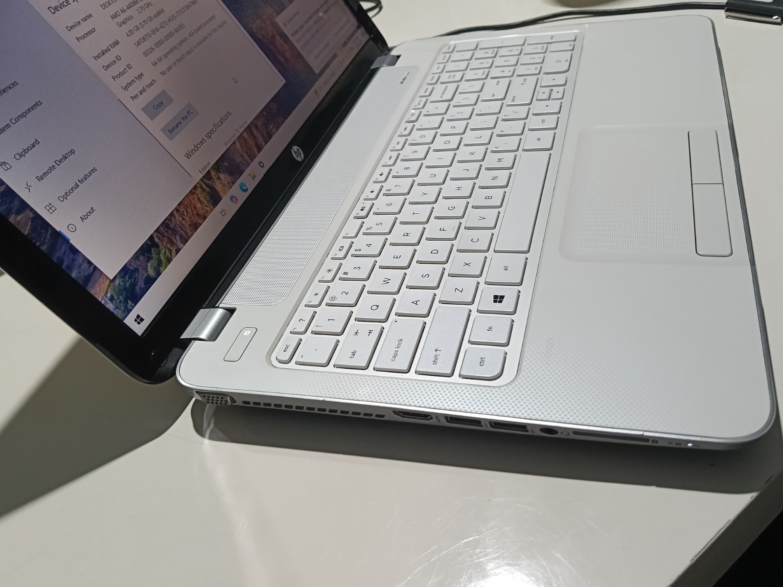 8+250GB | AMD A6 | ms office + win 11 | HP 15” AS IS