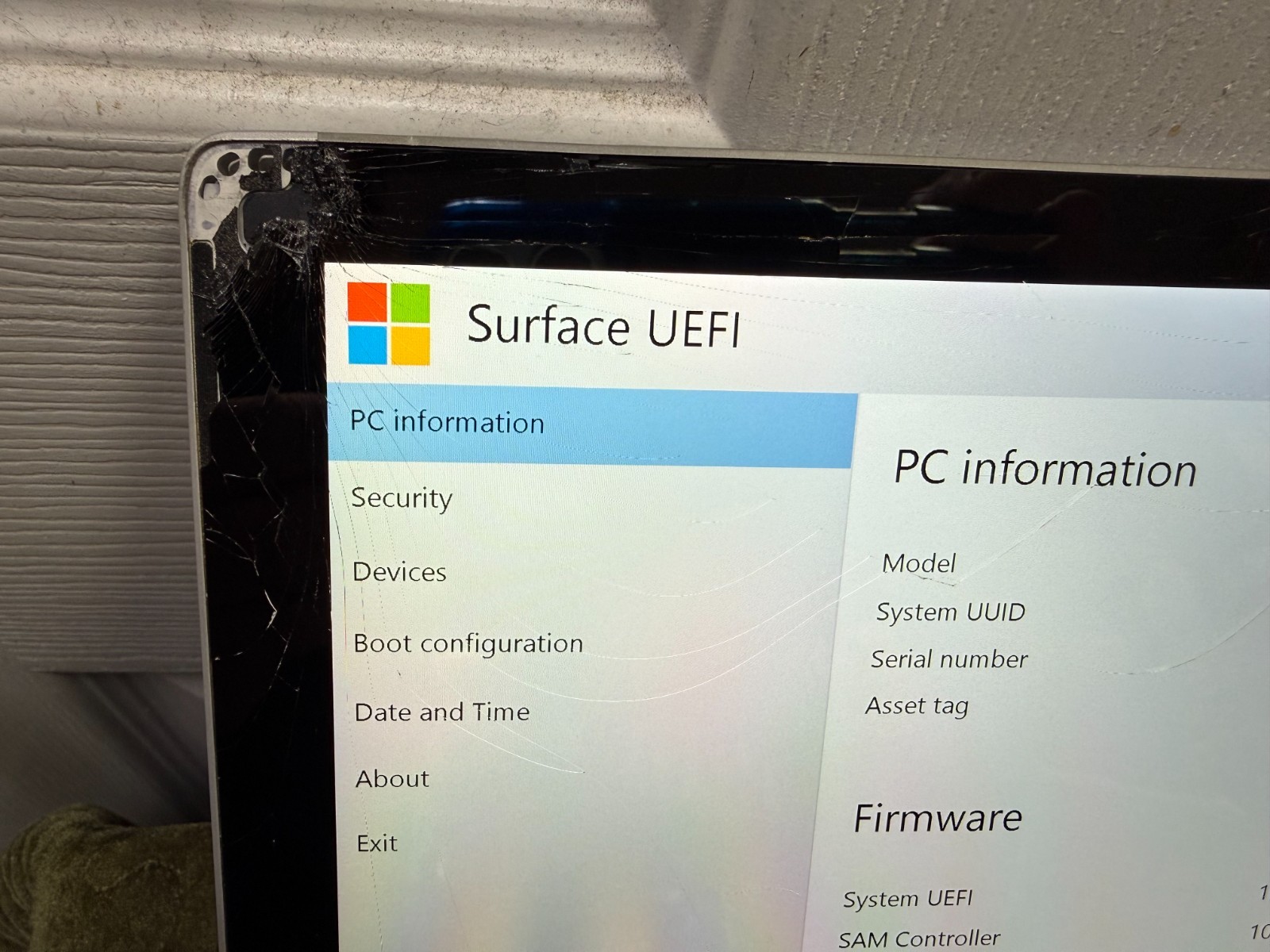 MICROSOFT SURFACE PRO 4 MODEL 1724