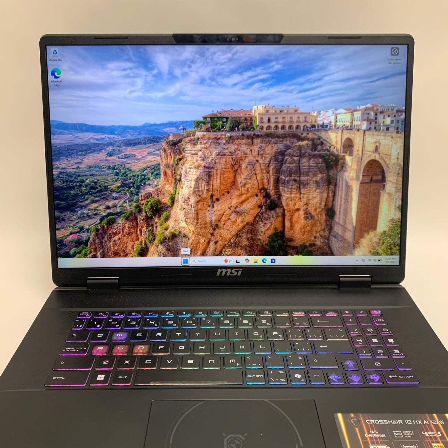 MSI Crosshair 18 18″ Core Ultra 7 255HX 2.4GHz 32GB RAM 1TB SSD GeForce RTX 5060