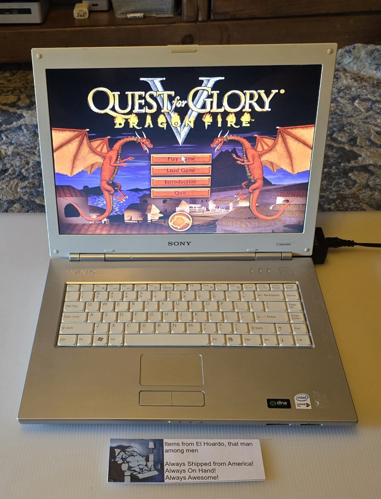 Sony Vaio VGN-N130G PCG-7T1L 512MB ram 80GB hdd 1.6ghz Core Duo Tested README