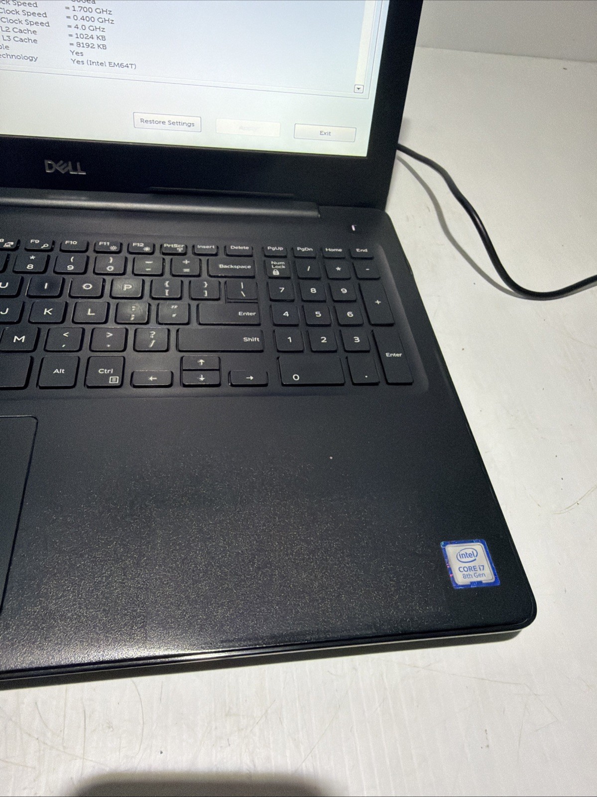 Dell Latitude 3590 15″ Laptop i7-8550U 4gb Ram No Drives Boots Bios