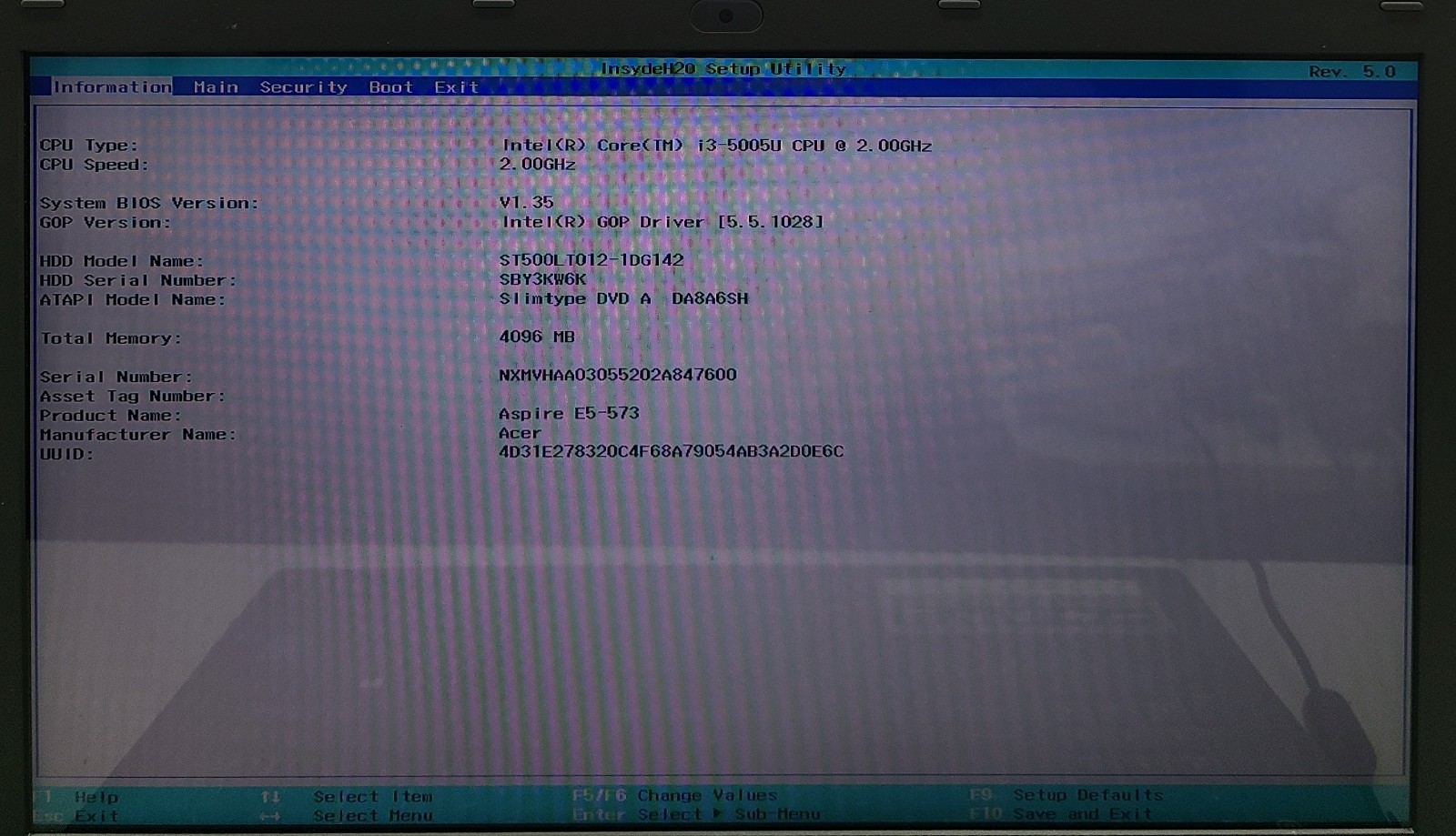 Acer Aspire E15 E5-573-351A Laptop Intel i3-5005U 4GB RAM 500GB HD NO OS (FL)