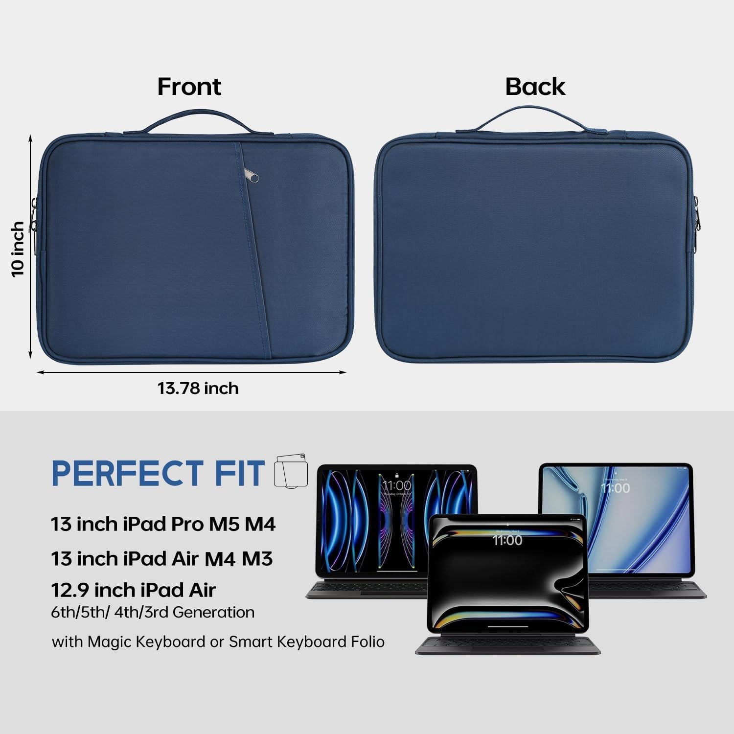 13 inch iPad Pro Case Sleeve for Apple 13 Inch iPad Air 13-inch M3 M4 & iPad Pro