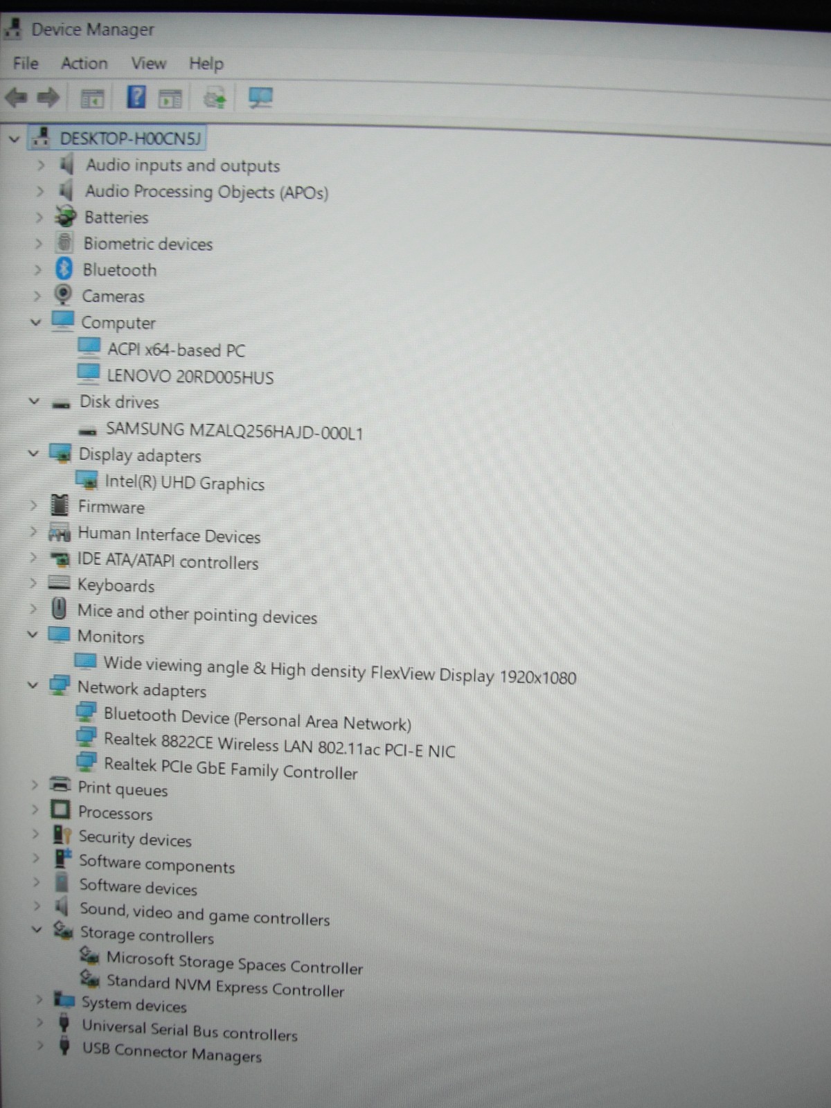 Lenovo ThinkPad E15 15.6” Intel Core i5-10210U 1.6GHz 8GB 256GB Reset SSD
