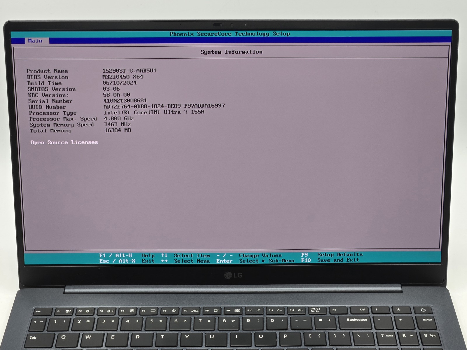 LG gram SuperSlim 15″ FHD ULTRA 7 155H 512GB SSD 16GB W11 Webcam Backlit IRCam