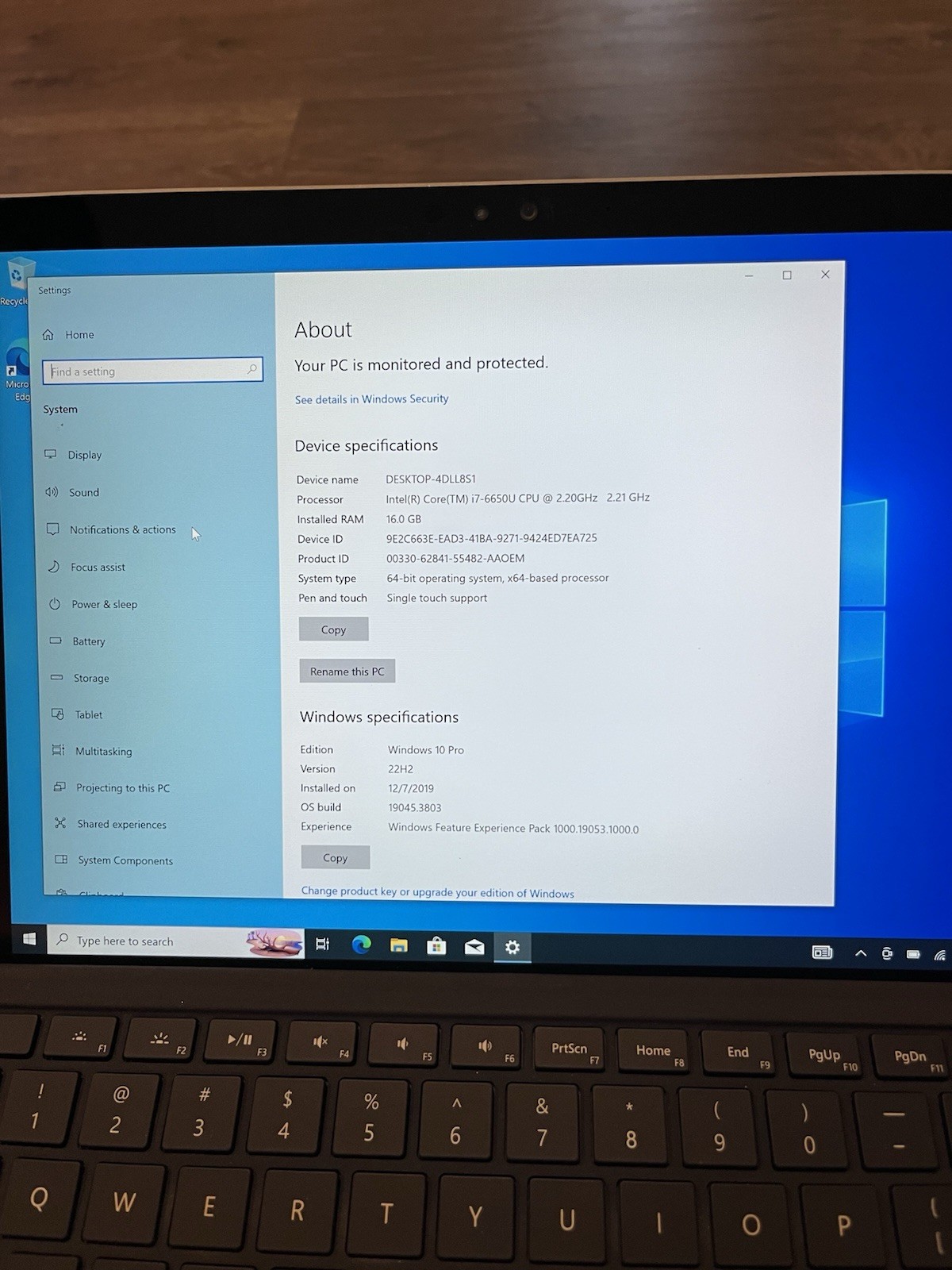 MICROSOFT SURFACE PRO Laptop Intel Core I7 – 16GB 512GB W AC Adapter Win 10