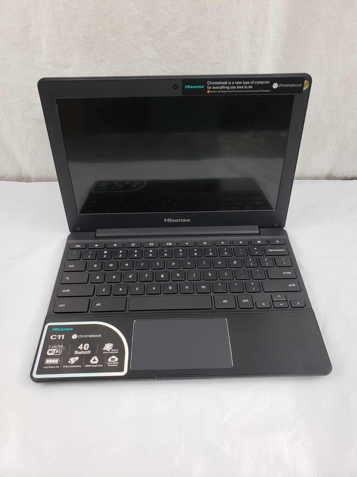 For Parts HISENSE Chromebook Model C11 Chrome OS Turns On – AS IS – NO RETURNS