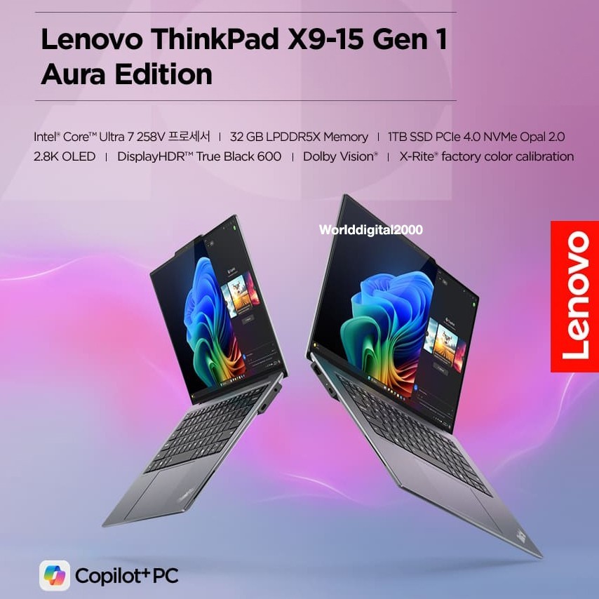 Lenovo Thinkpad X9-15 Gen 1 OLED 15.3″ 2.8K 120Hz 500nts Intel-Ultra 7 32G 1TB
