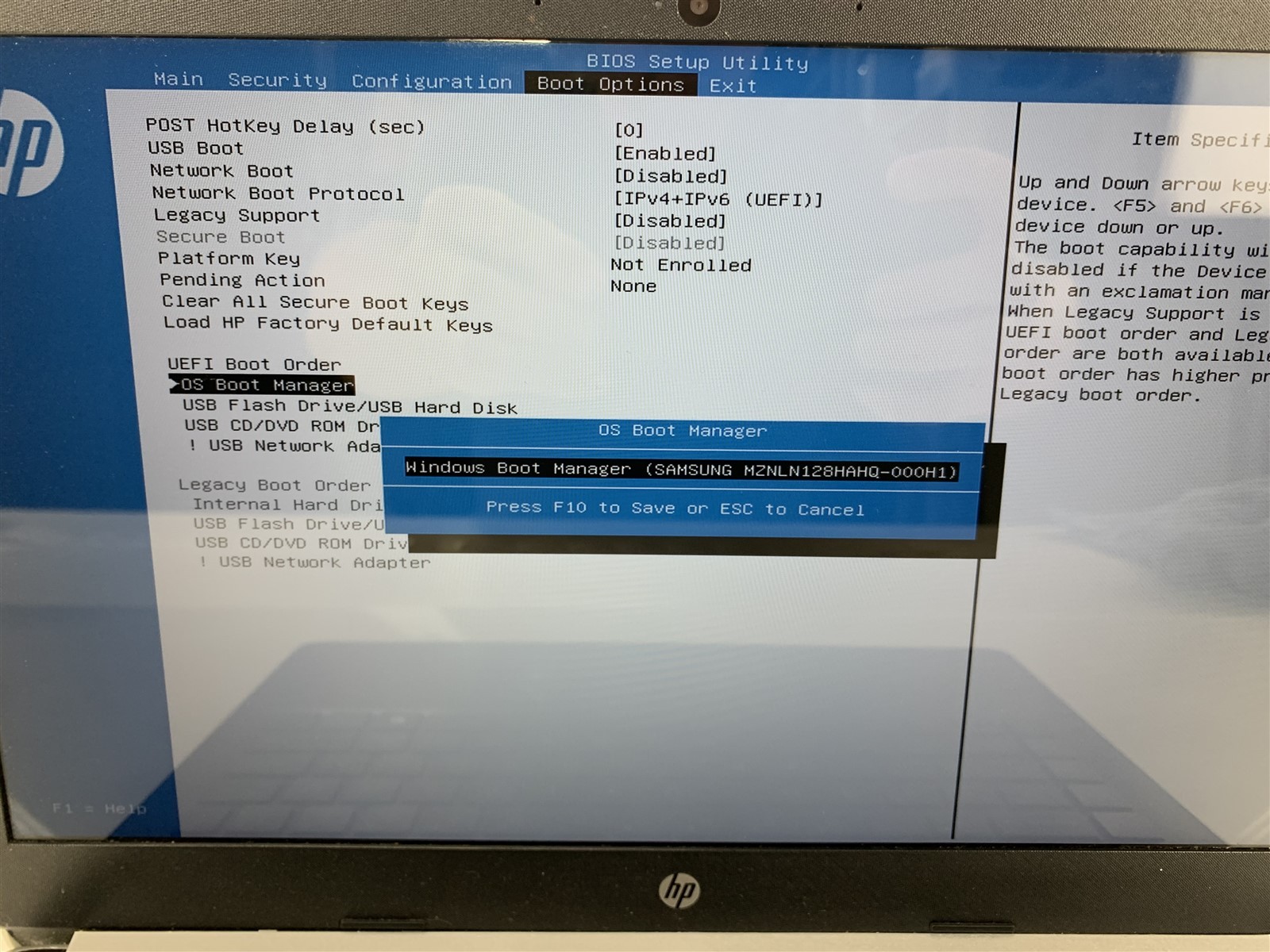 HP Laptop 14-dq1033cl Intel i3-1005G1 1,20Ghz 16GB RAM 128GB NVMe M.2 SSD Win11
