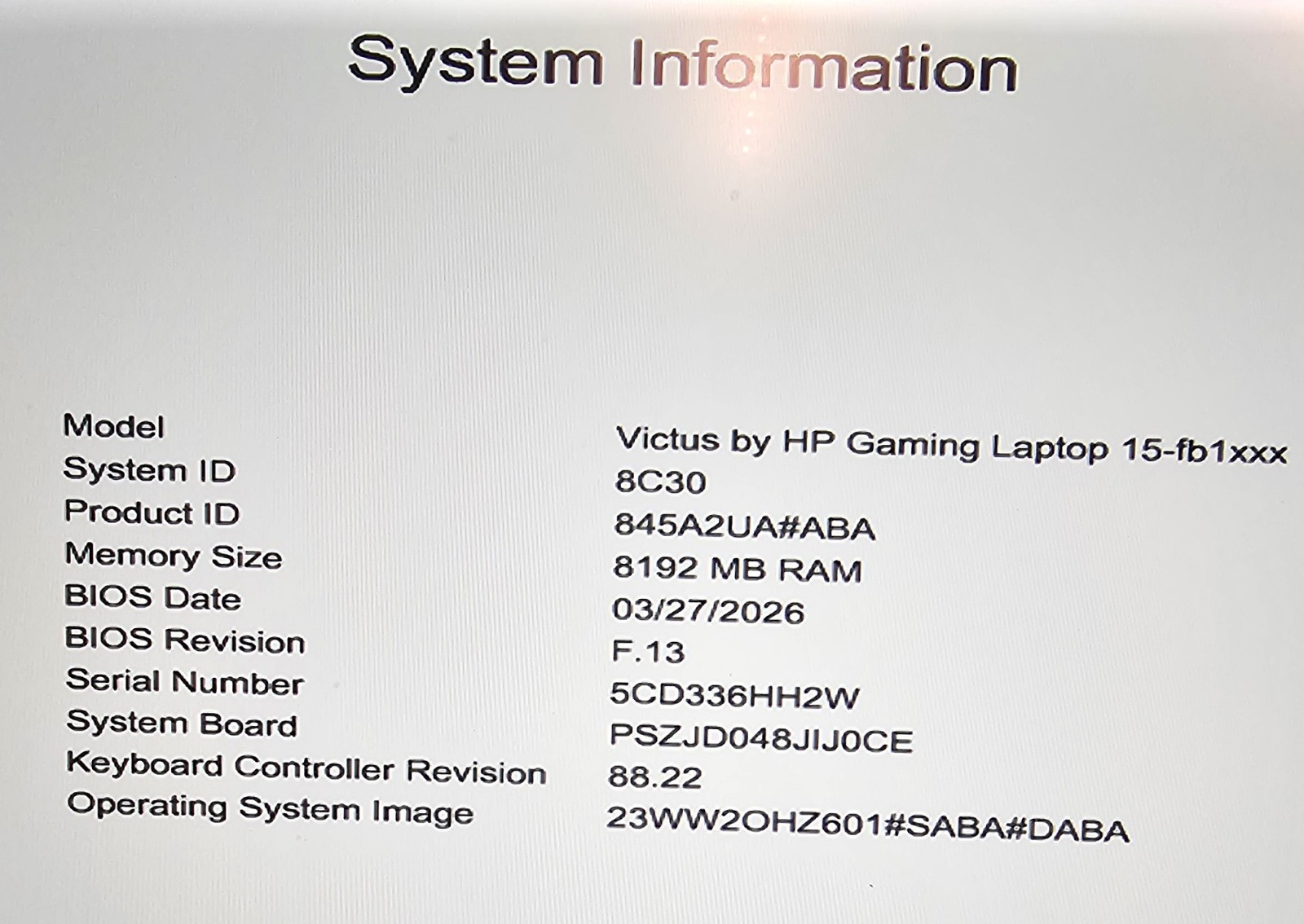 HP Victus 15-FB1013DX 15.6″ Ryzen 5 7535HS 3.3GHz 8GB DDR5 512GB NVME RTX 2050