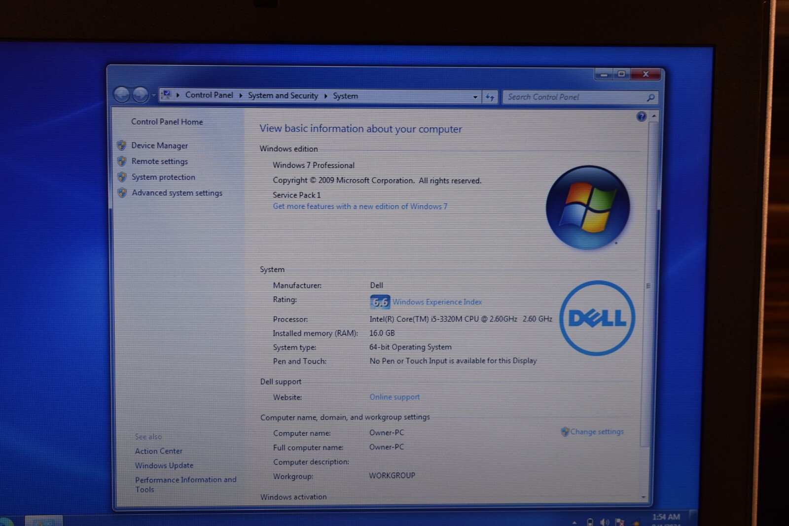 Dell Latitude E6430 Intel Core i5-3320M 16GB RAM 256GB SSD Windows 7 Pro 64-bit