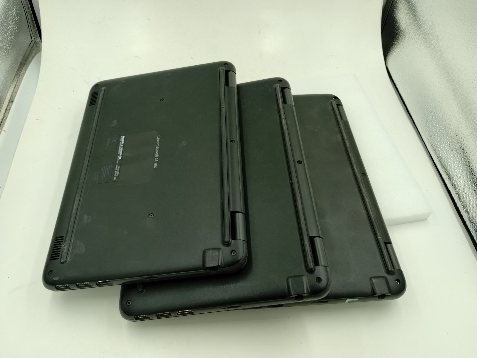 Lot 3 Dell Chromebook 11 3180 Touch 11.6″ 16GB eMMC 4GB RAM no battery/charger