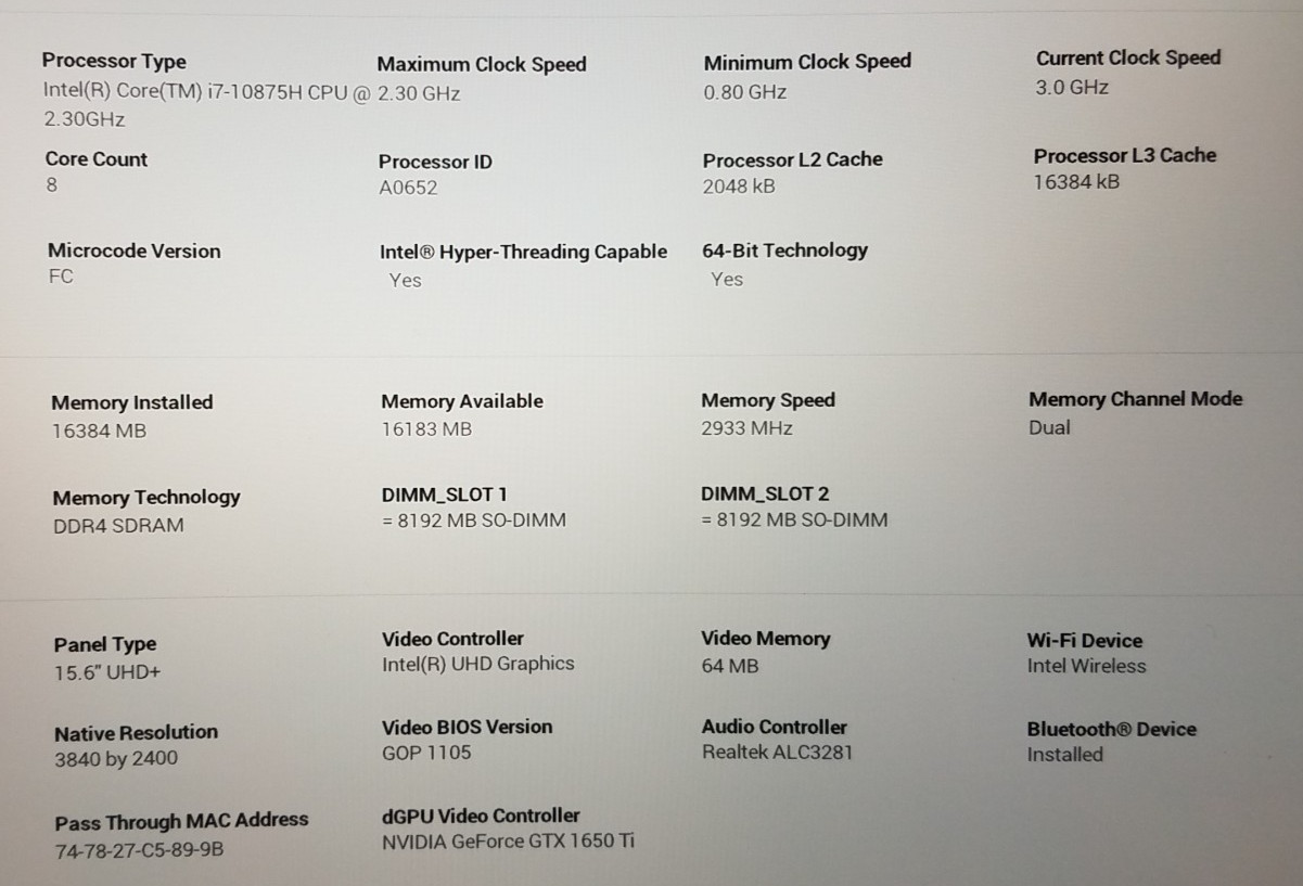 Dell XPS 15 9500, i7 10th Gen CPU, 16GB RAM, 512GB NVMe, GTX 1650, Lot of 3