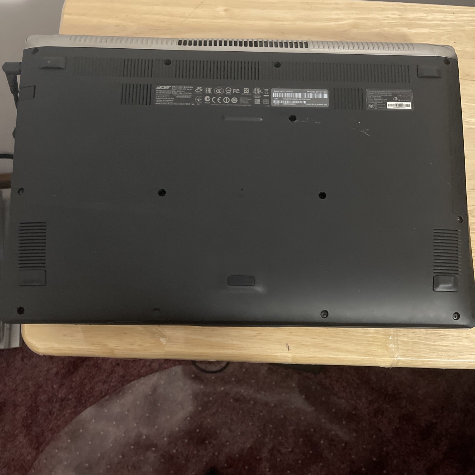 Acer Aspire VN7-571G 15.6″ Laptop – 128SSD + 1TB Storage, 8GB Ram, GeForce 950M